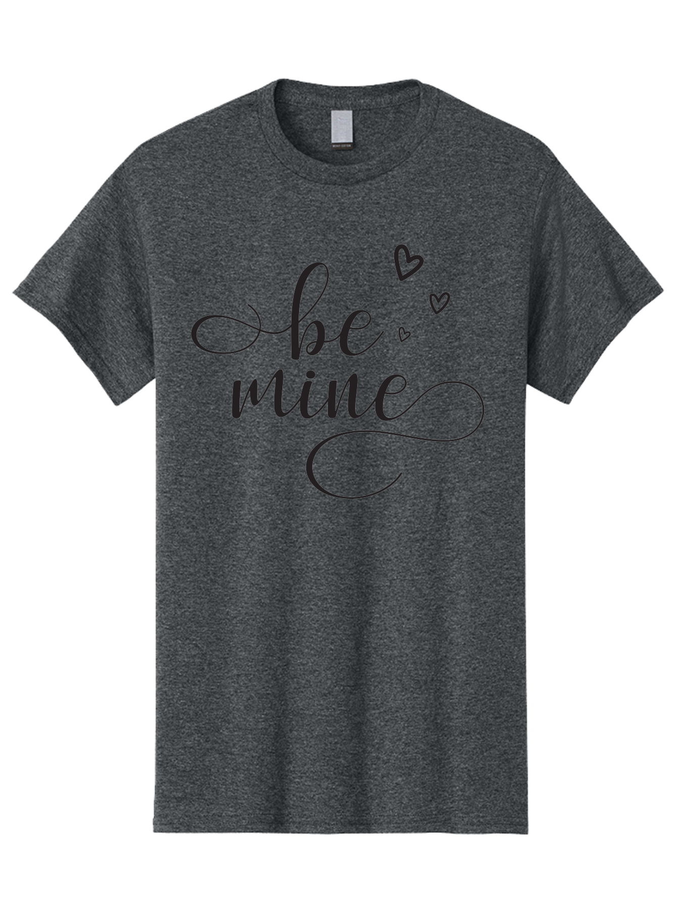Be-Mine Men'S Graphic Tee, 100% Cotton, Comfortable Casual Summer Wear, Machine Washable, Love Message, Valentines Day Card, Romantic Quote, Cursive Text, Heart Symbols, Love Hearts, Sweetheart, Valentines Day Gift Aac497