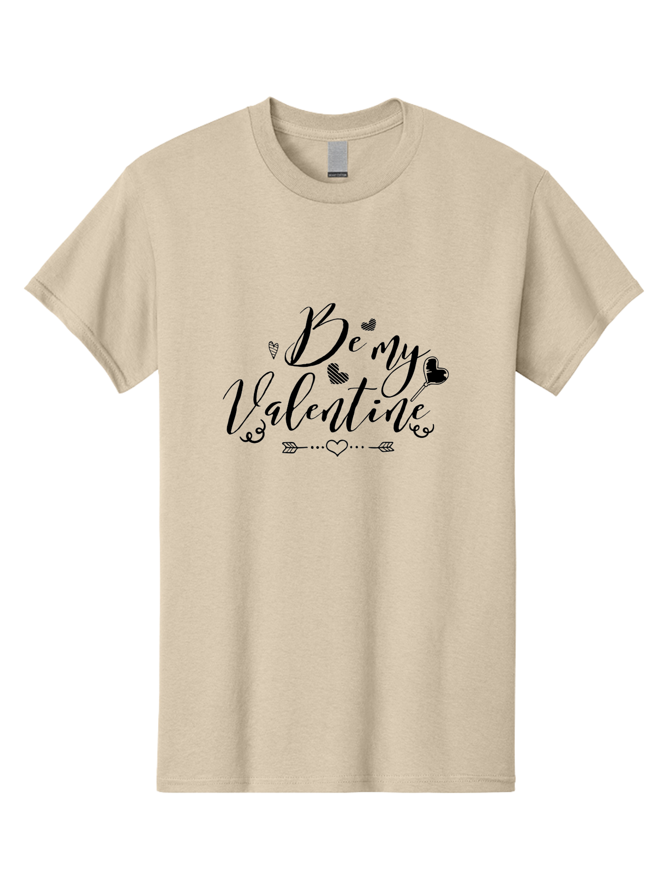 Be-My-Valentine-1 Men'S Graphic Tee, 100% Cotton, Comfortable Casual Summer Wear, Machine Washable, Valentines Day Message, Heartwarming Phrases, Love Quotes, Romantic Gestures, Heart Shaped Decorations, Arrow Through Heart, Love Symbols, Aac498