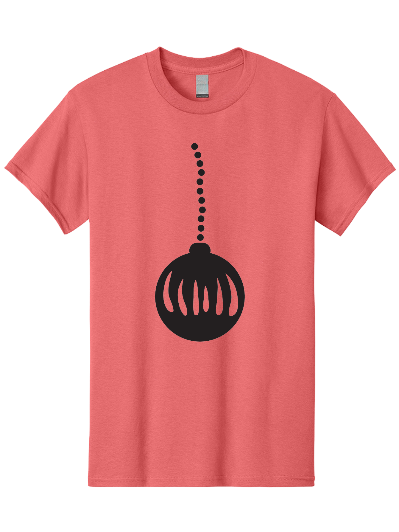 Black-Christmas-Ornament Men'S Graphic Tee, 100% Cotton, Comfortable Casual Summer Wear, Machine Washable, Chandelier, Luxury Lighting, Modern Decor, Stylish Fixture, Elegant Design, Sophisticated Ambiance, High-End Interior Aac518