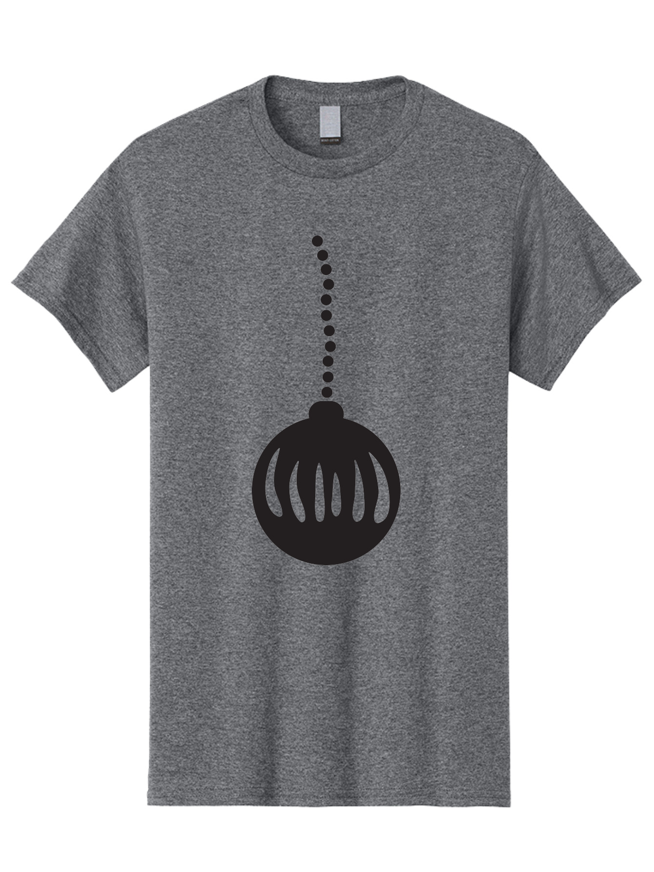 Black-Christmas-Ornament Men'S Graphic Tee, 100% Cotton, Comfortable Casual Summer Wear, Machine Washable, Chandelier, Luxury Lighting, Modern Decor, Stylish Fixture, Elegant Design, Sophisticated Ambiance, High-End Interior Aac518