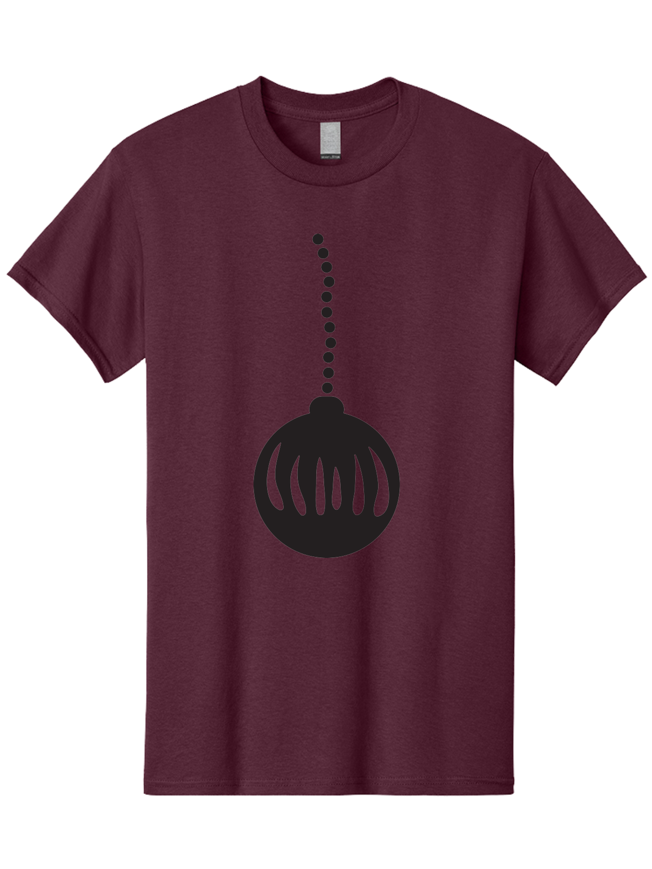 Black-Christmas-Ornament Men'S Graphic Tee, 100% Cotton, Comfortable Casual Summer Wear, Machine Washable, Chandelier, Luxury Lighting, Modern Decor, Stylish Fixture, Elegant Design, Sophisticated Ambiance, High-End Interior Aac518