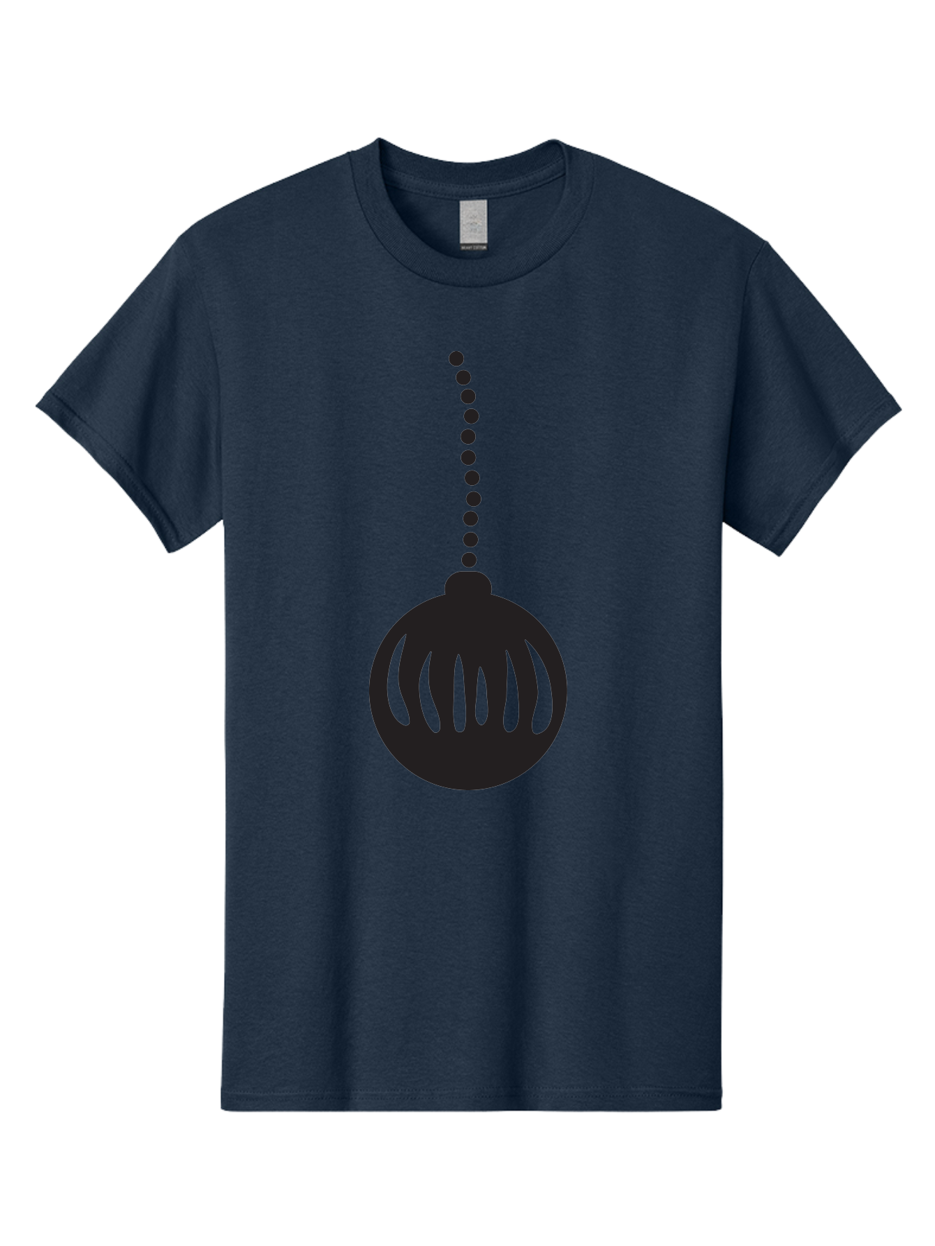 Black-Christmas-Ornament Men'S Graphic Tee, 100% Cotton, Comfortable Casual Summer Wear, Machine Washable, Chandelier, Luxury Lighting, Modern Decor, Stylish Fixture, Elegant Design, Sophisticated Ambiance, High-End Interior Aac518