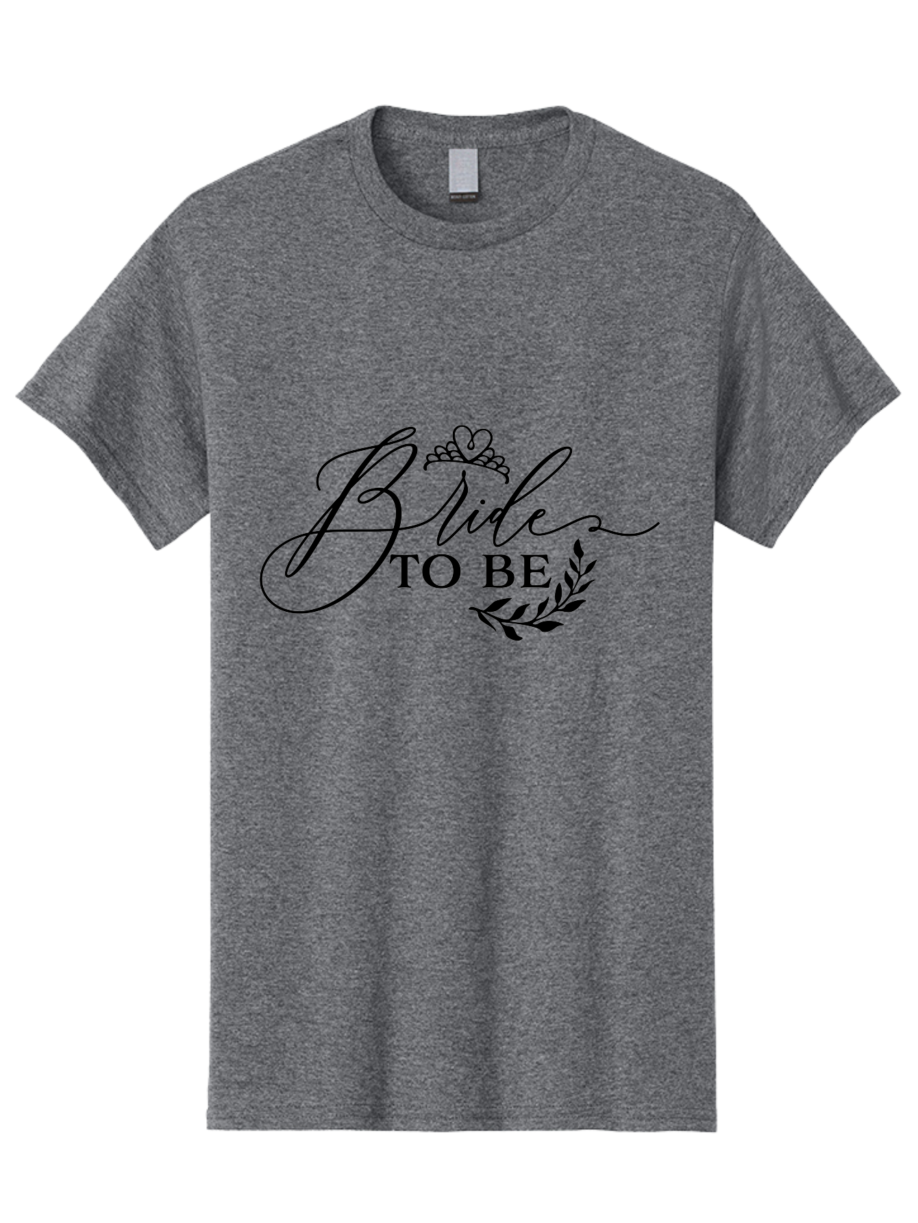 Bride-To-Be Men'S Graphic Tee, 100% Cotton, Comfortable Casual Summer Wear, Machine Washable, Bridal Party, Wedding Decorations, Bachelorette Party, Bridesmaid Gifts, Wedding Accessories, Tiara, Laurel Leaves, Bridal Shower Aac545