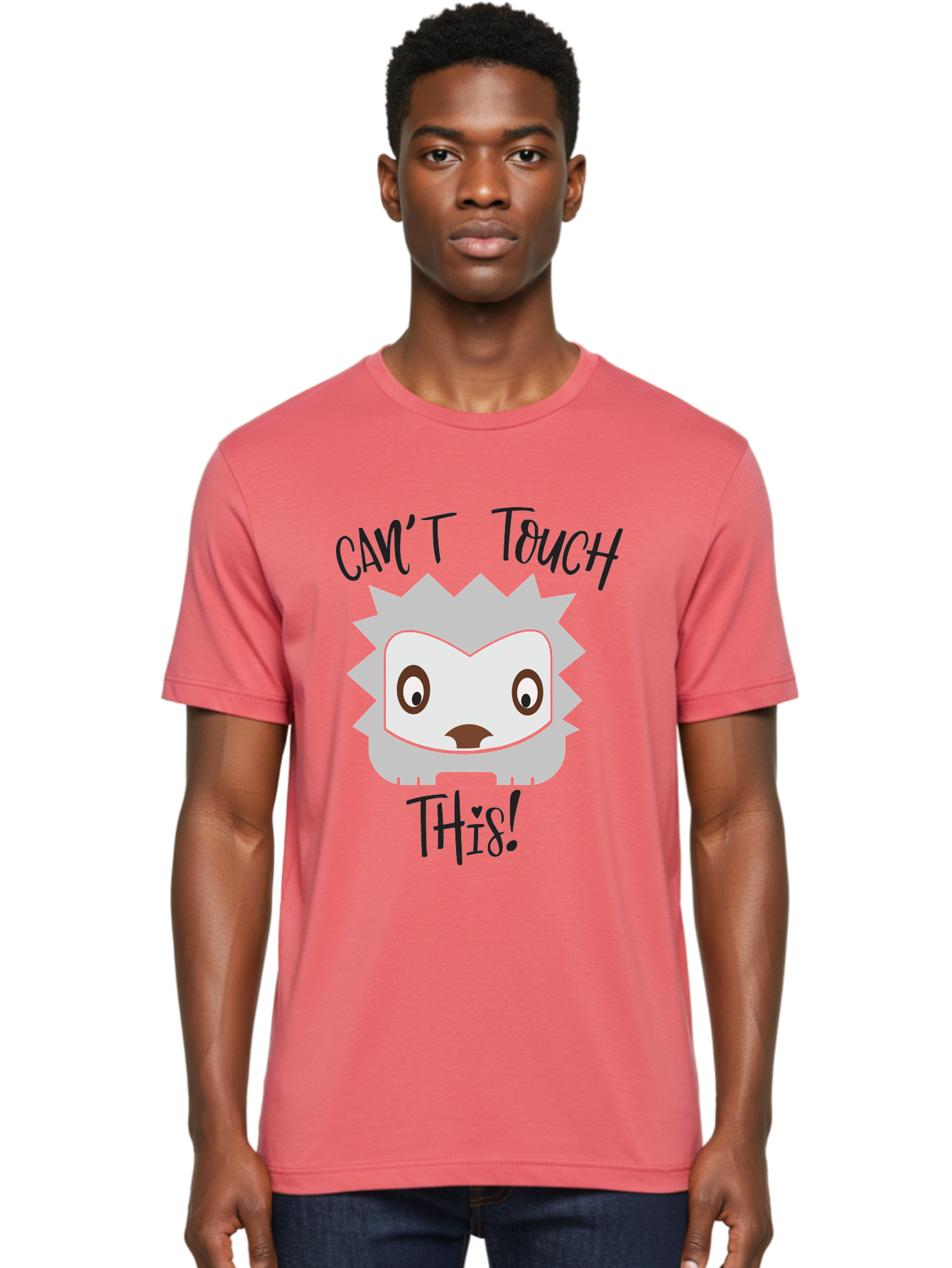 Can-T-Touch-This-Hedgehog Men'S Graphic Tee, 100% Cotton, Comfortable Casual Summer Wear, Machine Washable, Funny Hedgehog, Cartoon Character, Cute Animal, Humorous Illustration, Playful Design, Prickly Creature, Can'T Touch This Aac564