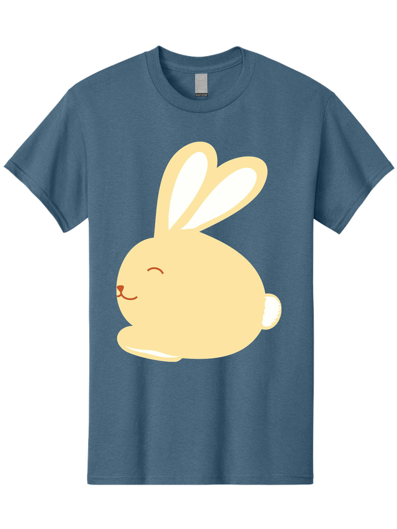 Cartoon-Bunny Men'S Graphic Tee, 100% Cotton, Comfortable Casual Summer Wear, Machine Washable, Cute Rabbit, Cartoon Character, Yellow Bunny, Fluffy Animal, Adorable Creature, Sweet Face, Kawaii Art Aac570