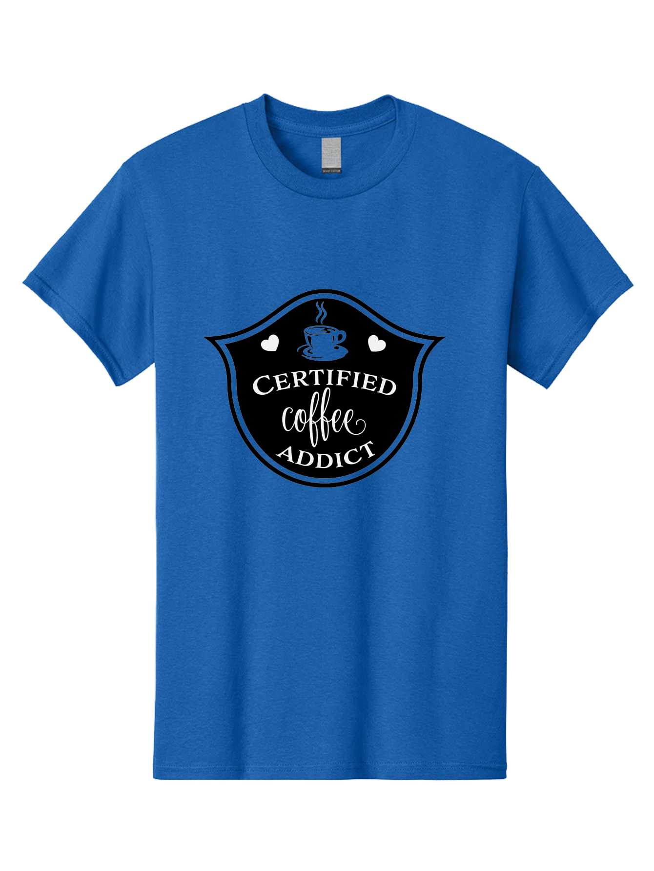 Certified-Coffee-Addict Men'S Graphic Tee, 100% Cotton, Comfortable Casual Summer Wear, Machine Washable, Coffee Lover, Coffee Addiction, Coffee Enthusiast, Coffee Culture, Caffeine Fix, Morning Coffee, Coffee Obsession Aac571