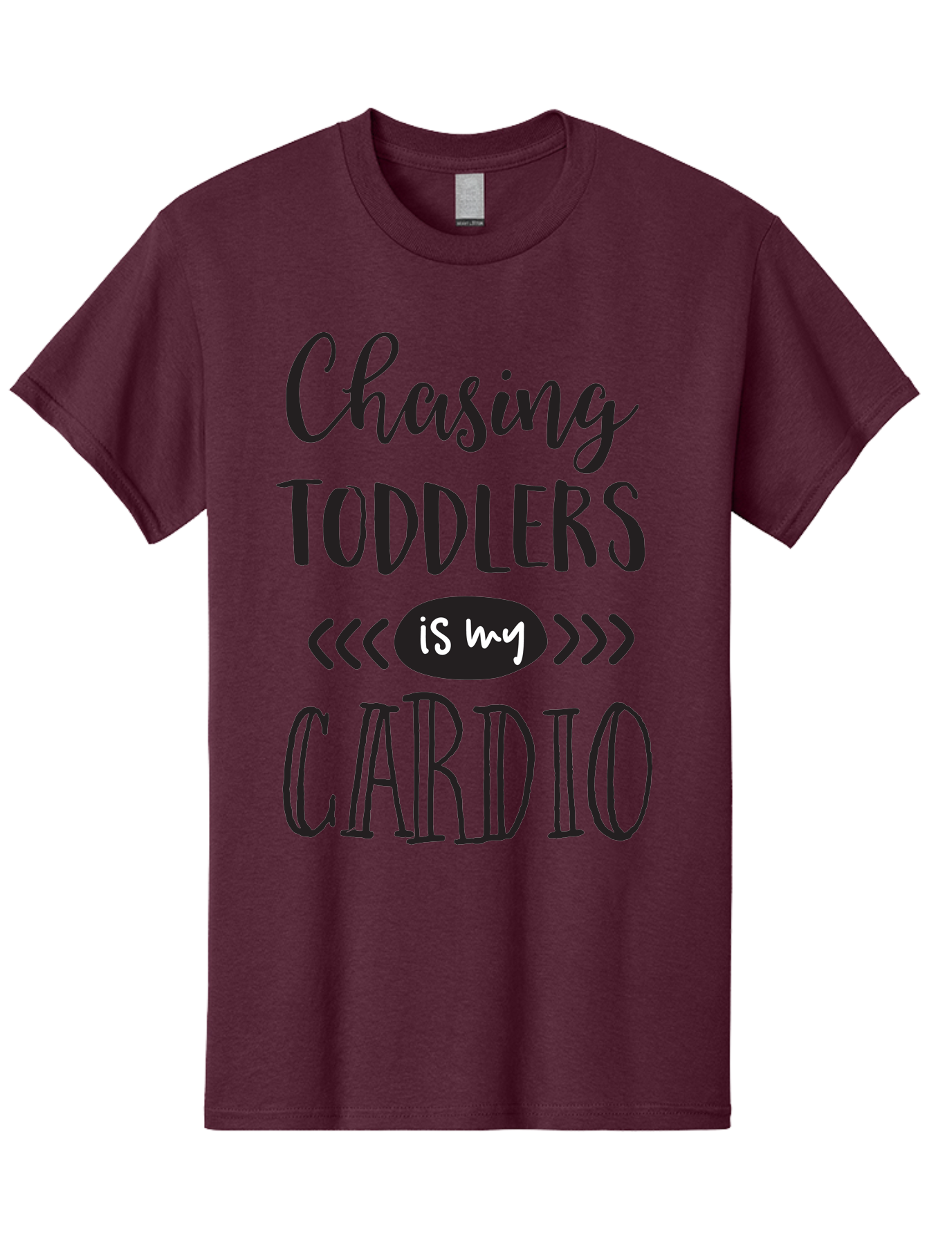 Chasing-Toddlers-Is-My-Cardio Men'S Graphic Tee, 100% Cotton, Comfortable Casual Summer Wear, Machine Washable, Funny Parenting Quote, Mom Life, Humor, Cardio Workout, Chasing Toddlers, Parenting Humor, Mom Jokes, Fitness, Active Parenting, Aac573