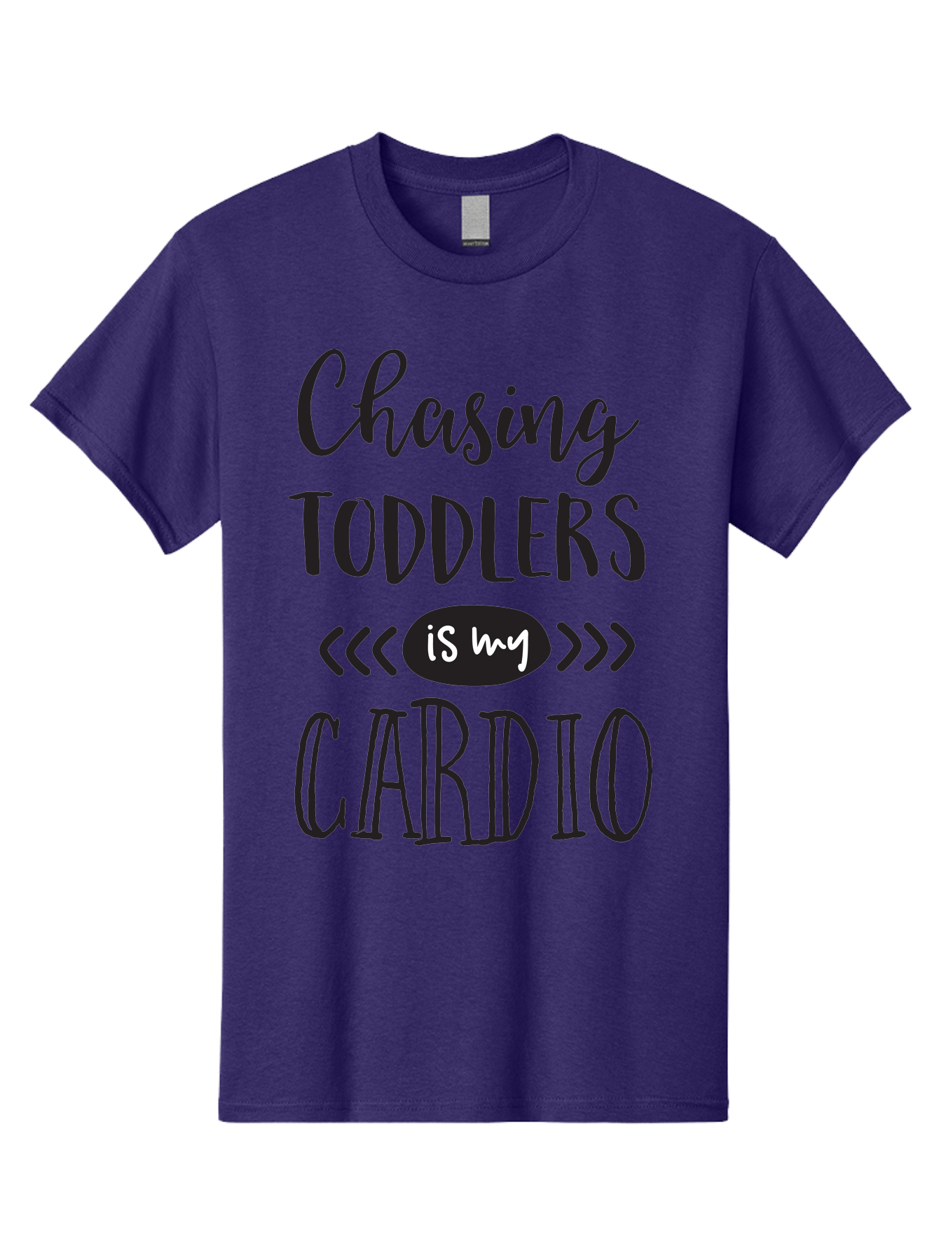 Chasing-Toddlers-Is-My-Cardio Men'S Graphic Tee, 100% Cotton, Comfortable Casual Summer Wear, Machine Washable, Funny Parenting Quote, Mom Life, Humor, Cardio Workout, Chasing Toddlers, Parenting Humor, Mom Jokes, Fitness, Active Parenting, Aac573