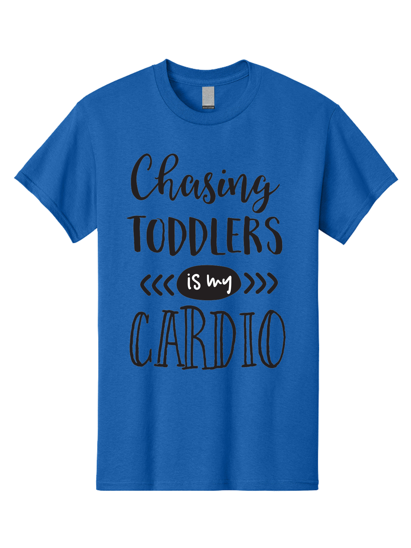 Chasing-Toddlers-Is-My-Cardio Men'S Graphic Tee, 100% Cotton, Comfortable Casual Summer Wear, Machine Washable, Funny Parenting Quote, Mom Life, Humor, Cardio Workout, Chasing Toddlers, Parenting Humor, Mom Jokes, Fitness, Active Parenting, Aac573