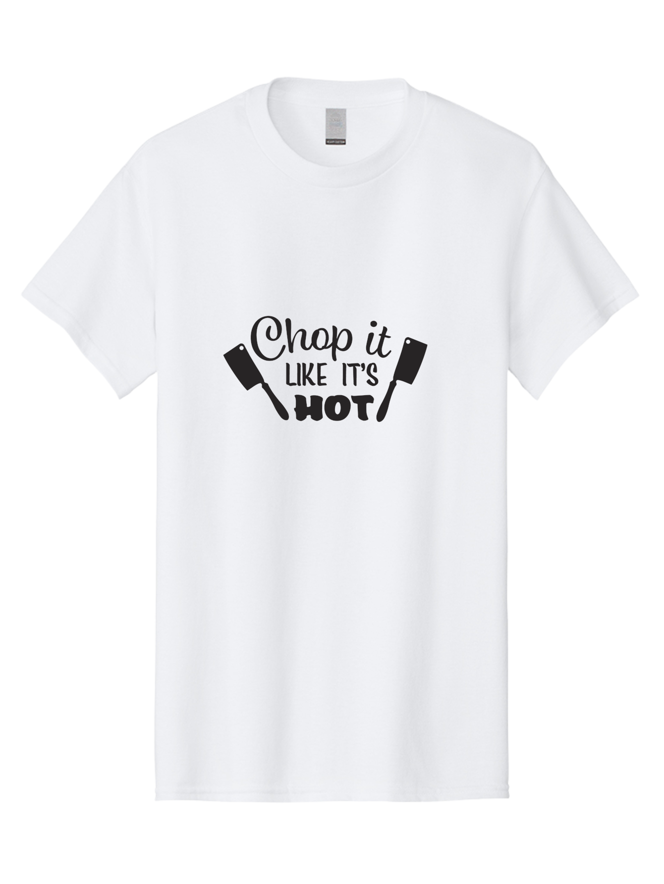 Chop-It-Like-It-S-Hot Men'S Graphic Tee, 100% Cotton, Comfortable Casual Summer Wear, Machine Washable, Cooking Utensils, Kitchen Humor, Playful Typography, Chef'S Tools, Bbq Accessories, Grilling Inspiration, Kitchen Decor Aac575