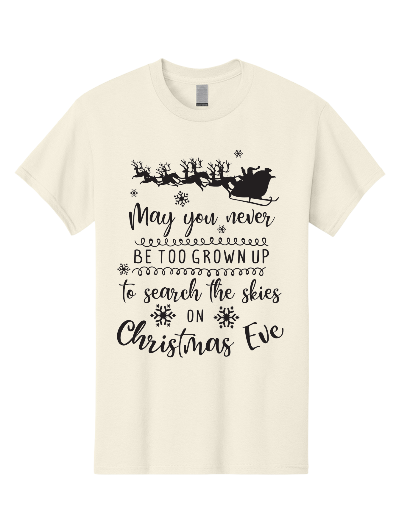 Christmas-Eve Men'S Graphic Tee, 100% Cotton, Comfortable Casual Summer Wear, Machine Washable, Christmas Eve Wish, Santa Claus, Sleigh Ride, Reindeer, Festive Quote, Holiday Magic, Winter Wonderland, Christmas Magic, Santa'S Sleigh Aac581