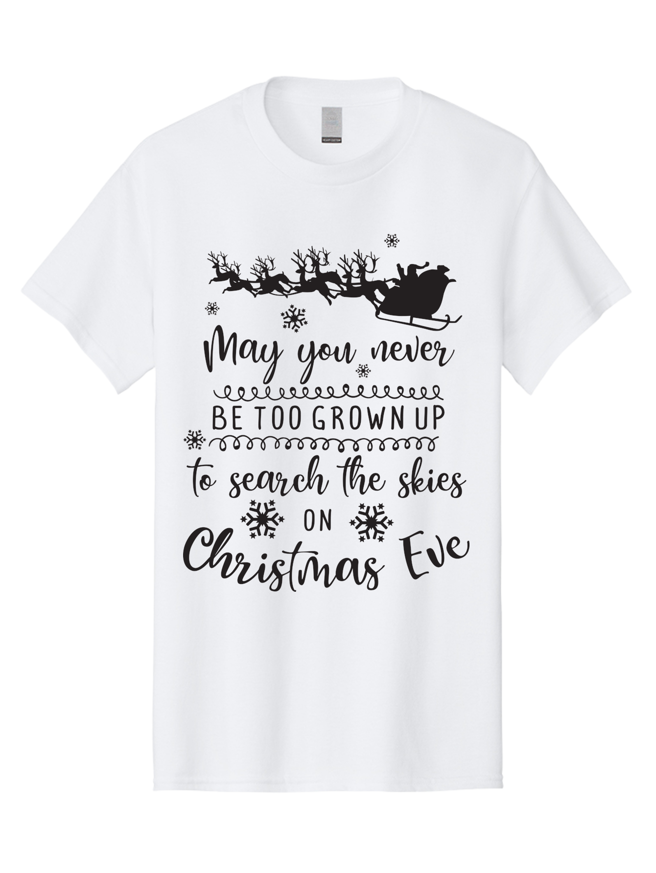 Christmas-Eve Men'S Graphic Tee, 100% Cotton, Comfortable Casual Summer Wear, Machine Washable, Christmas Eve Wish, Santa Claus, Sleigh Ride, Reindeer, Festive Quote, Holiday Magic, Winter Wonderland, Christmas Magic, Santa'S Sleigh Aac581