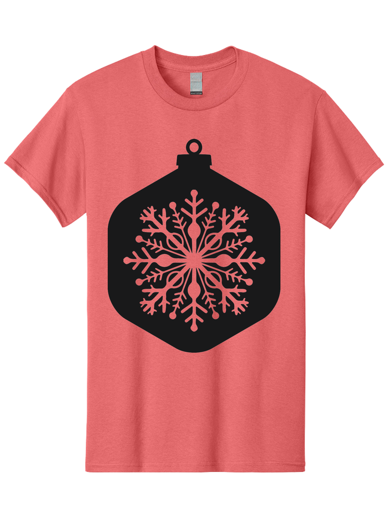 Christmas-Ornament-Snowflake Men'S Graphic Tee, 100% Cotton, Comfortable Casual Summer Wear, Machine Washable, Christmas Ornament, Snowflake Design, Festive Decor, Holiday Symbol, Winter Wonderland, Seasonal Charm, Elegant Pattern, Aac583