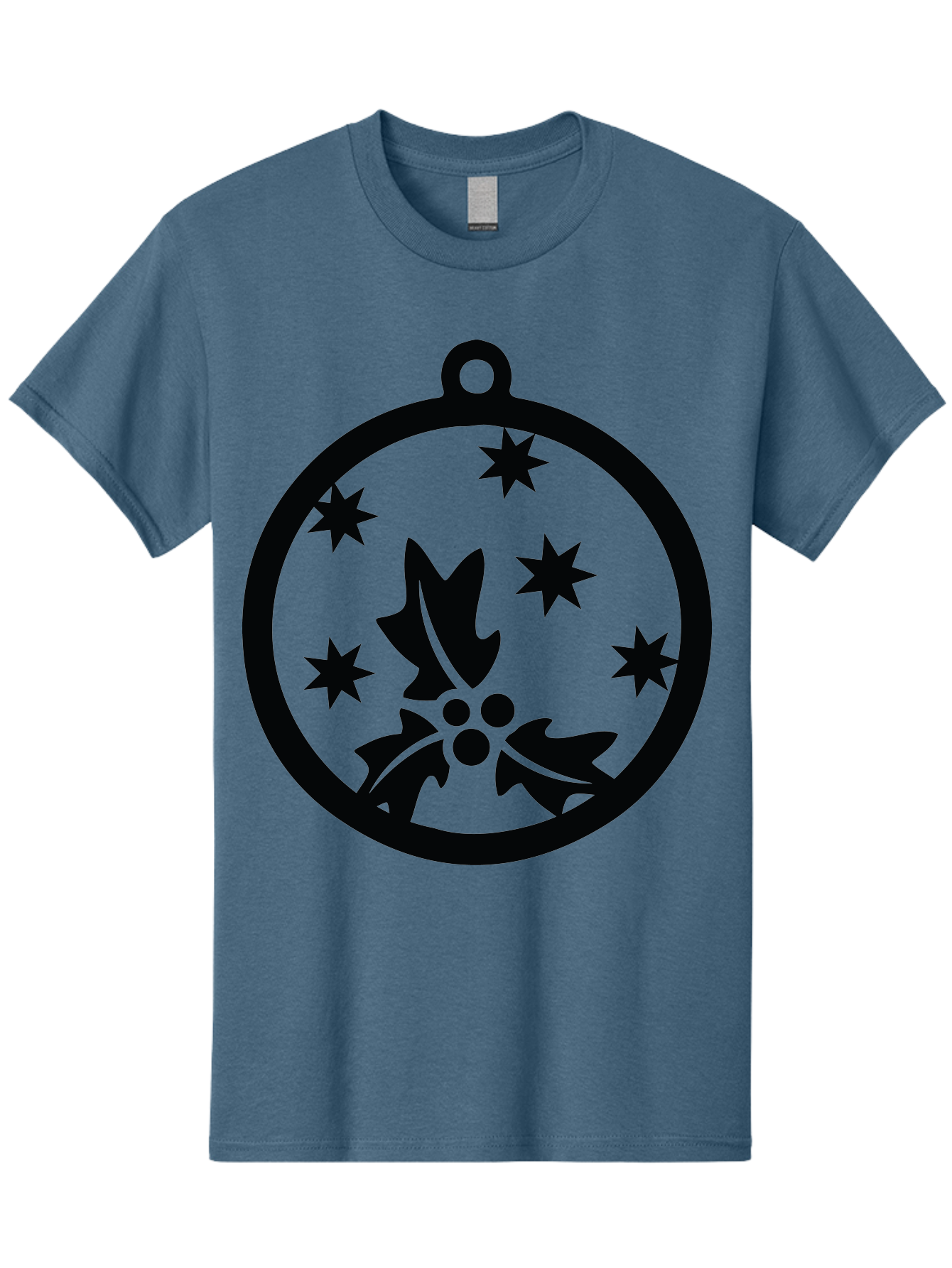 Christmas-Ornament Men'S Graphic Tee, 100% Cotton, Comfortable Casual Summer Wear, Machine Washable, Christmas Bauble, Holly Decoration, Festive Stars, Holiday Ornament, Seasonal Design, Winter Decor, Christmas Symbol Aac584