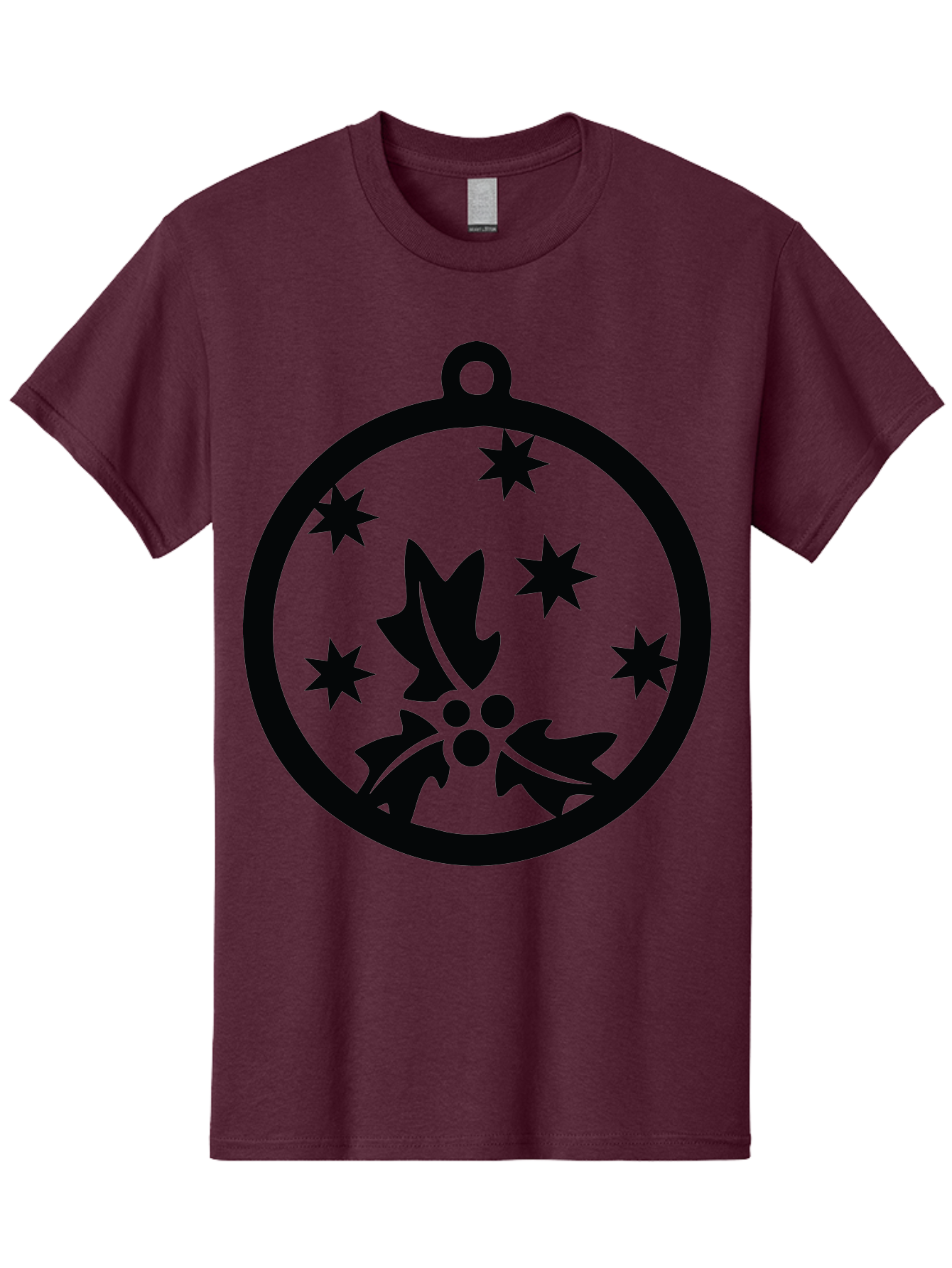 Christmas-Ornament Men'S Graphic Tee, 100% Cotton, Comfortable Casual Summer Wear, Machine Washable, Christmas Bauble, Holly Decoration, Festive Stars, Holiday Ornament, Seasonal Design, Winter Decor, Christmas Symbol Aac584