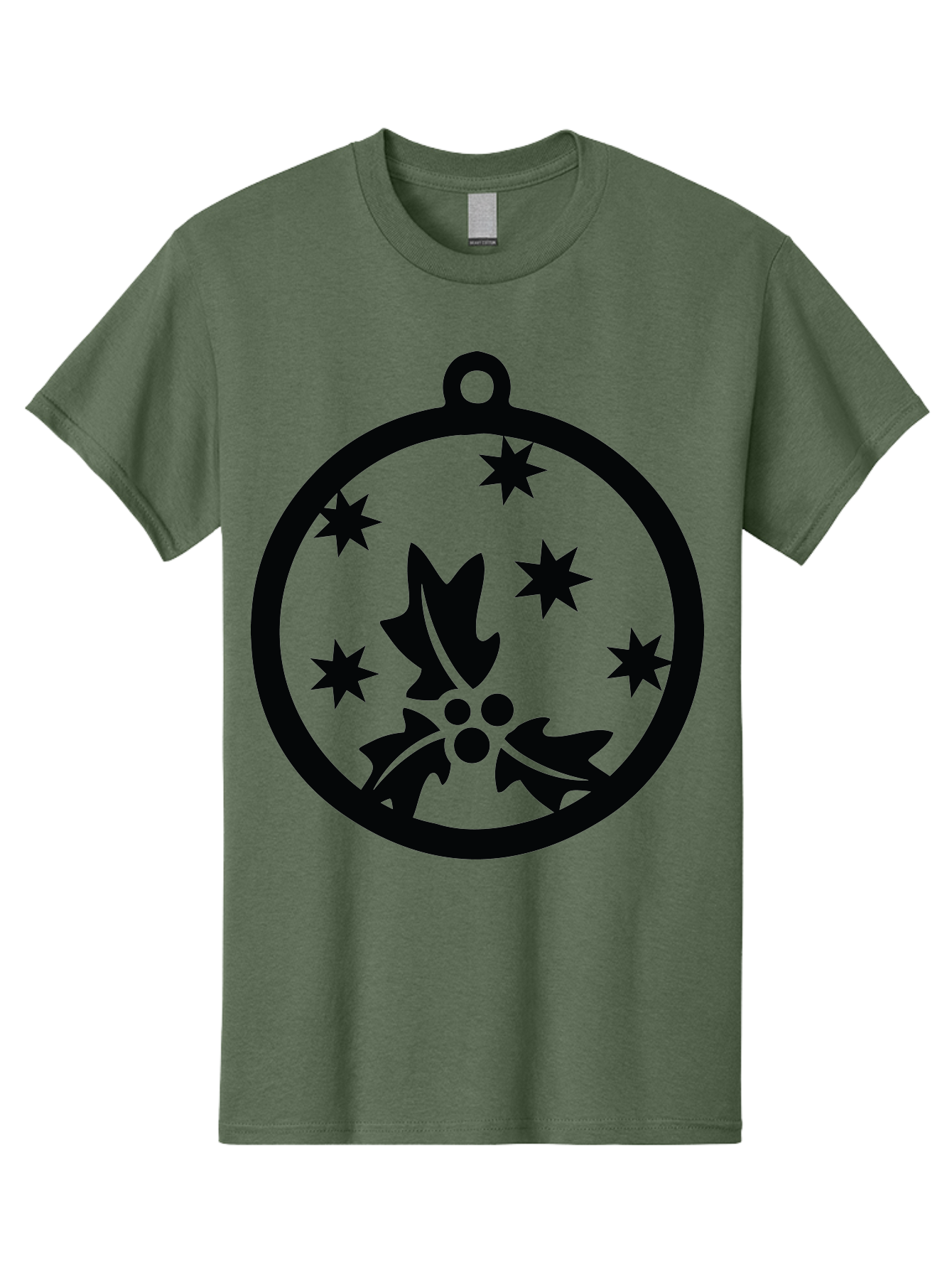 Christmas-Ornament Men'S Graphic Tee, 100% Cotton, Comfortable Casual Summer Wear, Machine Washable, Christmas Bauble, Holly Decoration, Festive Stars, Holiday Ornament, Seasonal Design, Winter Decor, Christmas Symbol Aac584