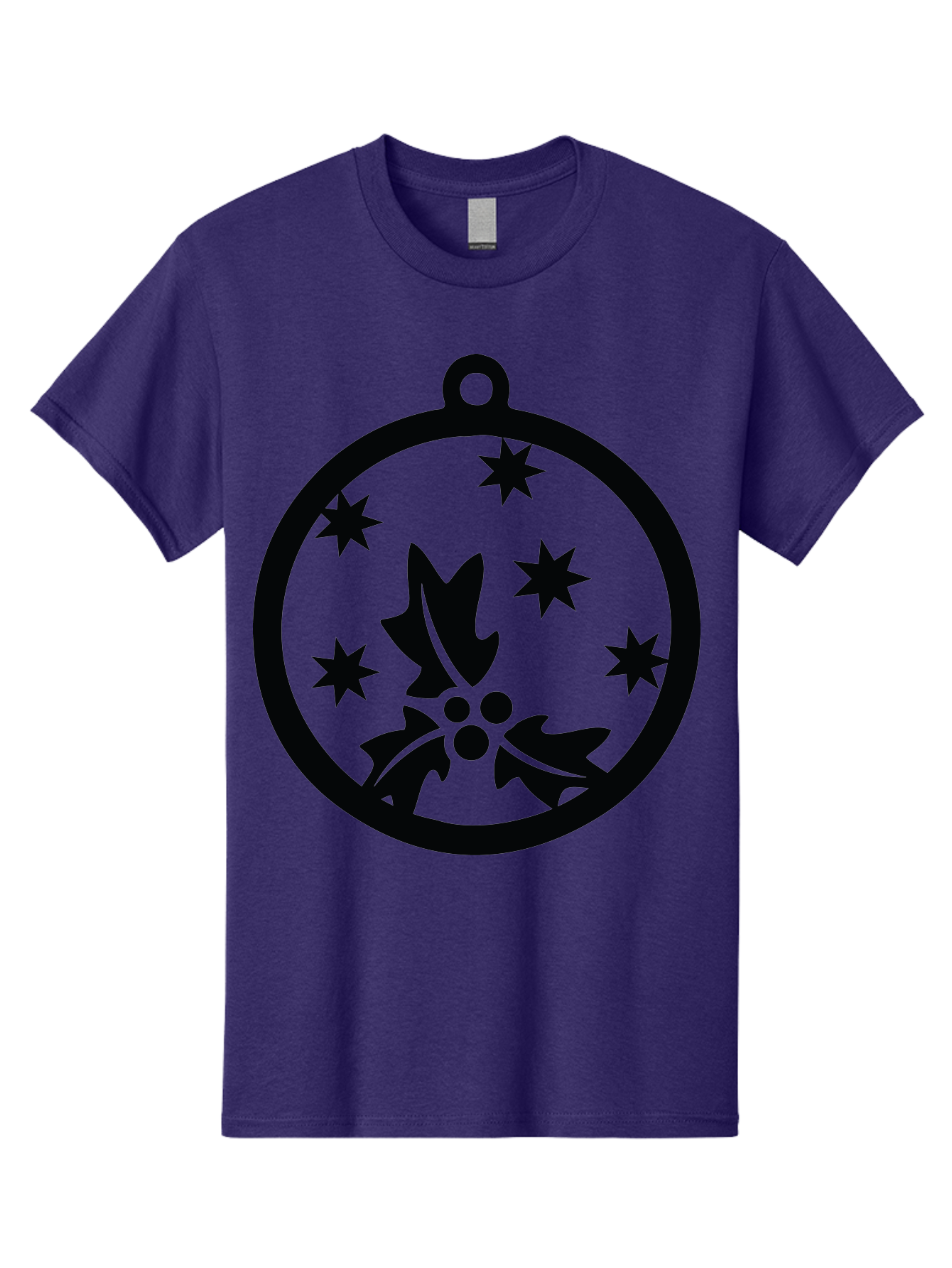Christmas-Ornament Men'S Graphic Tee, 100% Cotton, Comfortable Casual Summer Wear, Machine Washable, Christmas Bauble, Holly Decoration, Festive Stars, Holiday Ornament, Seasonal Design, Winter Decor, Christmas Symbol Aac584