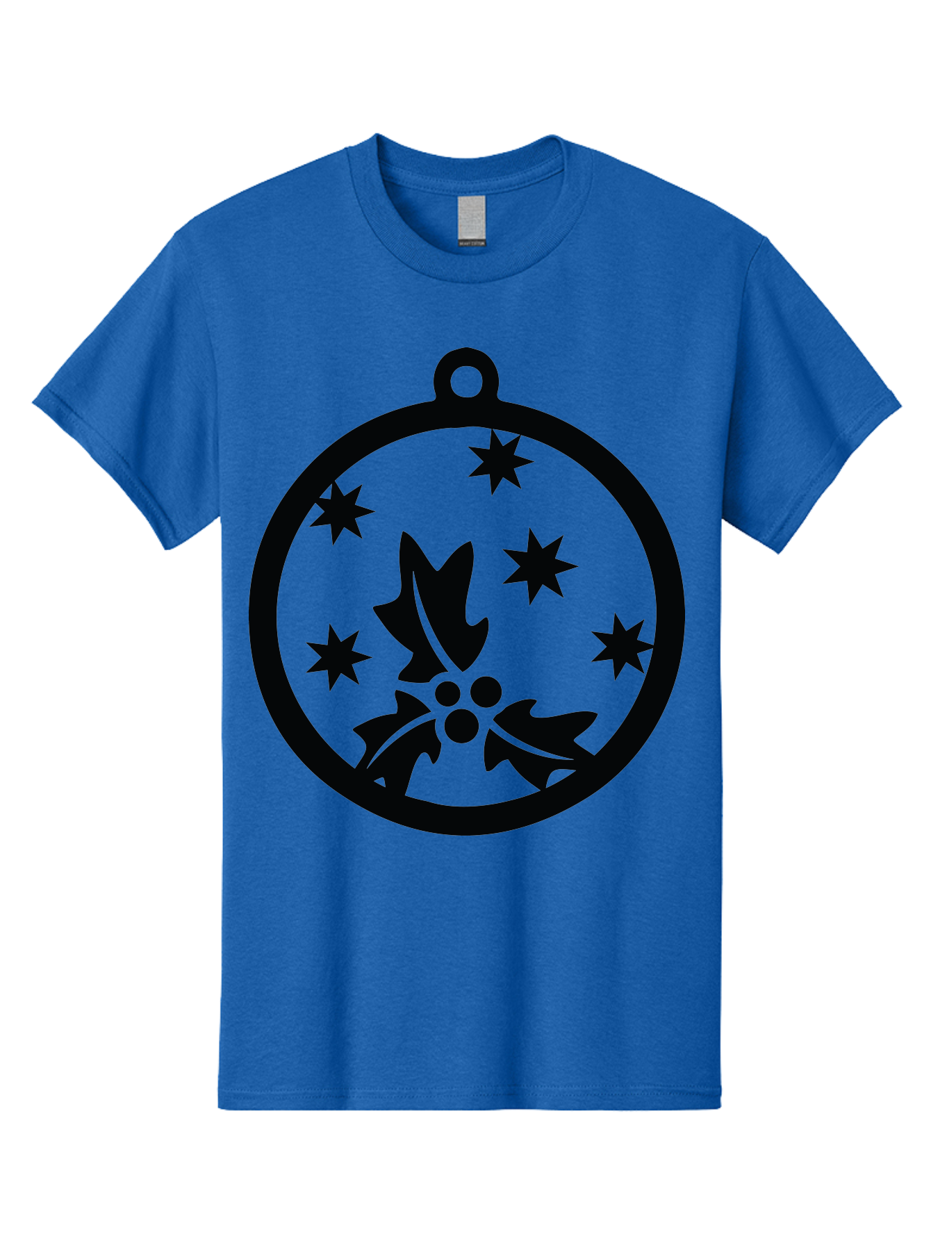 Christmas-Ornament Men'S Graphic Tee, 100% Cotton, Comfortable Casual Summer Wear, Machine Washable, Christmas Bauble, Holly Decoration, Festive Stars, Holiday Ornament, Seasonal Design, Winter Decor, Christmas Symbol Aac584