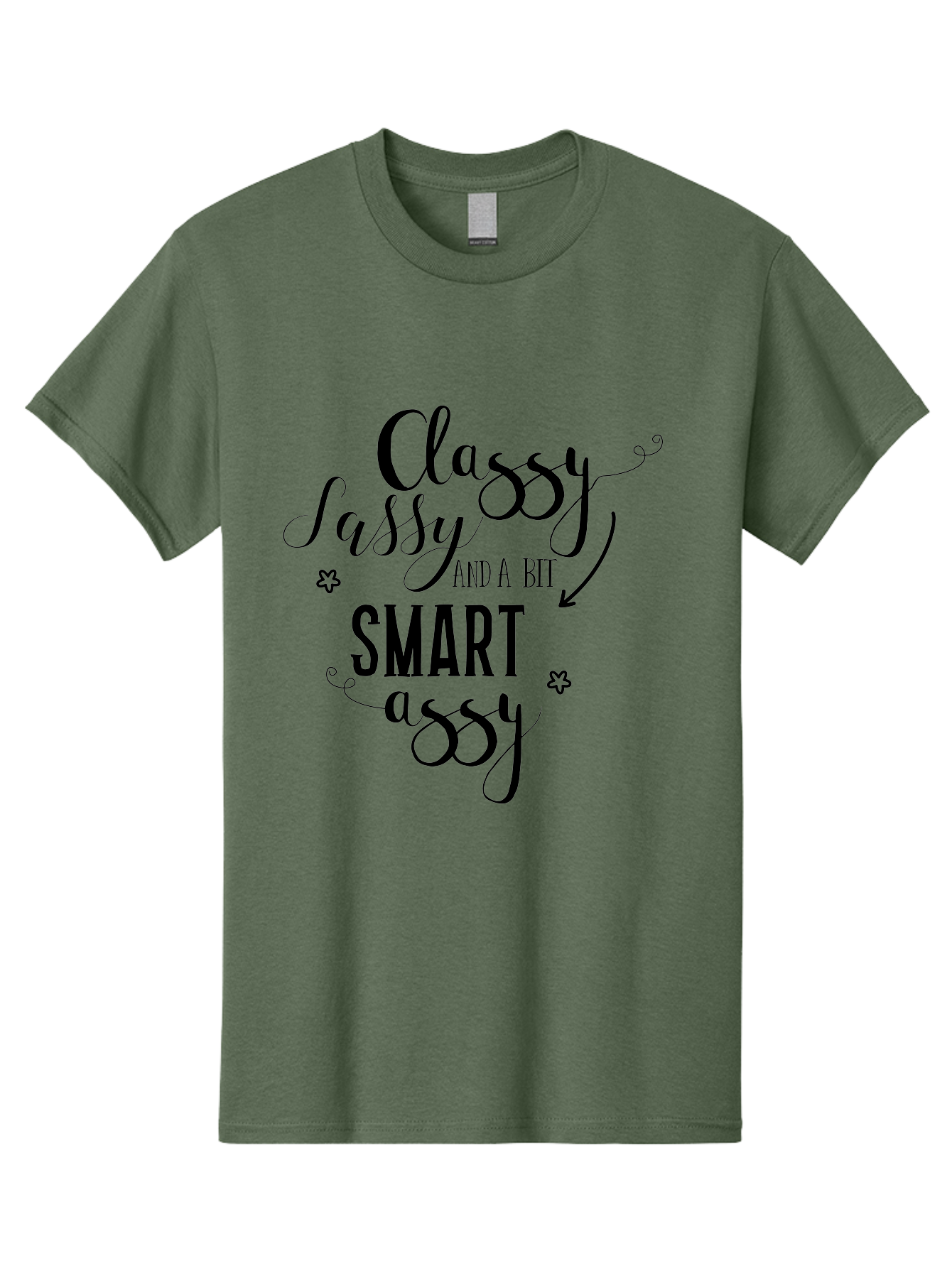 Classy-Sassy-And-A-Bit-Smart-Assy Men'S Graphic Tee, 100% Cotton, Comfortable Casual Summer Wear, Machine Washable, Classy Sassy, Smart Assy, Sassy Quotes, Funny Phrases, Sassy Sayings, Witty Humor, Trendy Typography, Inspirational Words Aac596