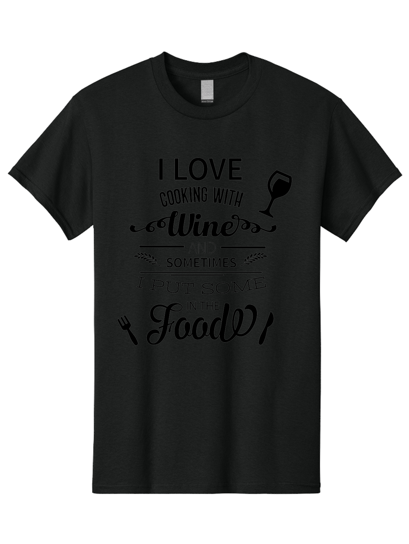 Cooking-With-Wine Men'S Graphic Tee, 100% Cotton, Comfortable Casual Summer Wear, Machine Washable, Cooking With Wine, Wine Quote, Funny Kitchen Humor, Wine Lover Gift, Culinary Arts, Kitchen Decor Inspiration, Chef'S Wit Aac608