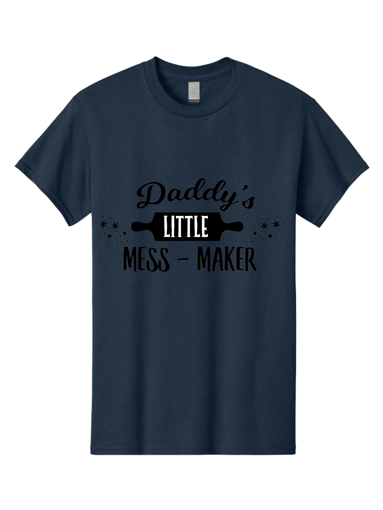 Daddy-S-Little-Mess-Maker Men'S Graphic Tee, 100% Cotton, Comfortable Casual Summer Wear, Machine Washable, Funny Kitchen Quote, Baking With Daddy, Cooking Together, Playful Family Moments, Messy Kitchen, Father Child Bonding, Culinary Fun Aac622