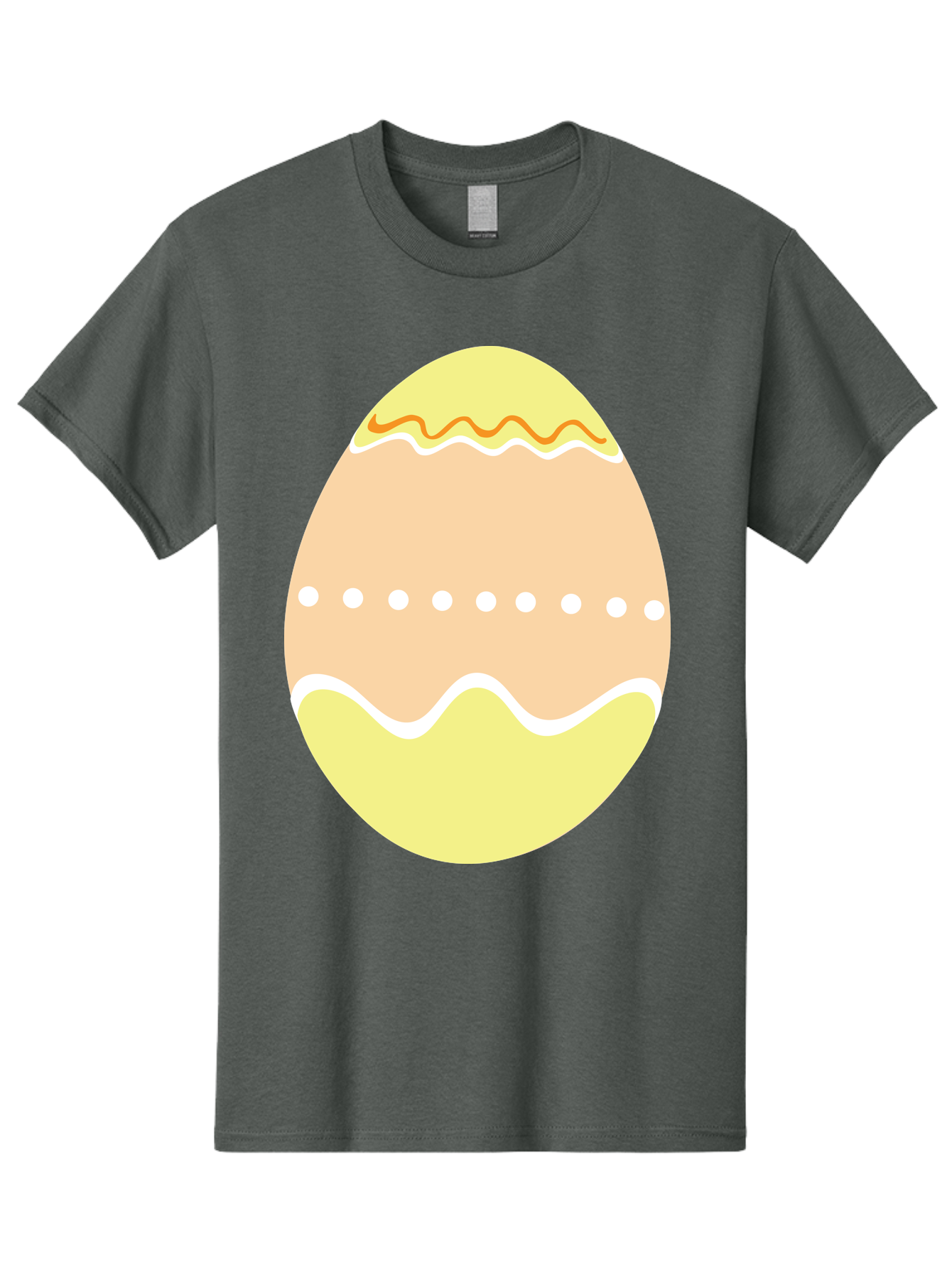 Decorated-Easter-Egg-2 Men'S Graphic Tee, 100% Cotton, Comfortable Casual Summer Wear, Machine Washable, Easter Egg, Decorated Egg, Spring Theme, Vibrant Colors, Wavy Lines, Dotted Pattern, Festive Design, Pastel Colors, Holiday Decoration, Aac633