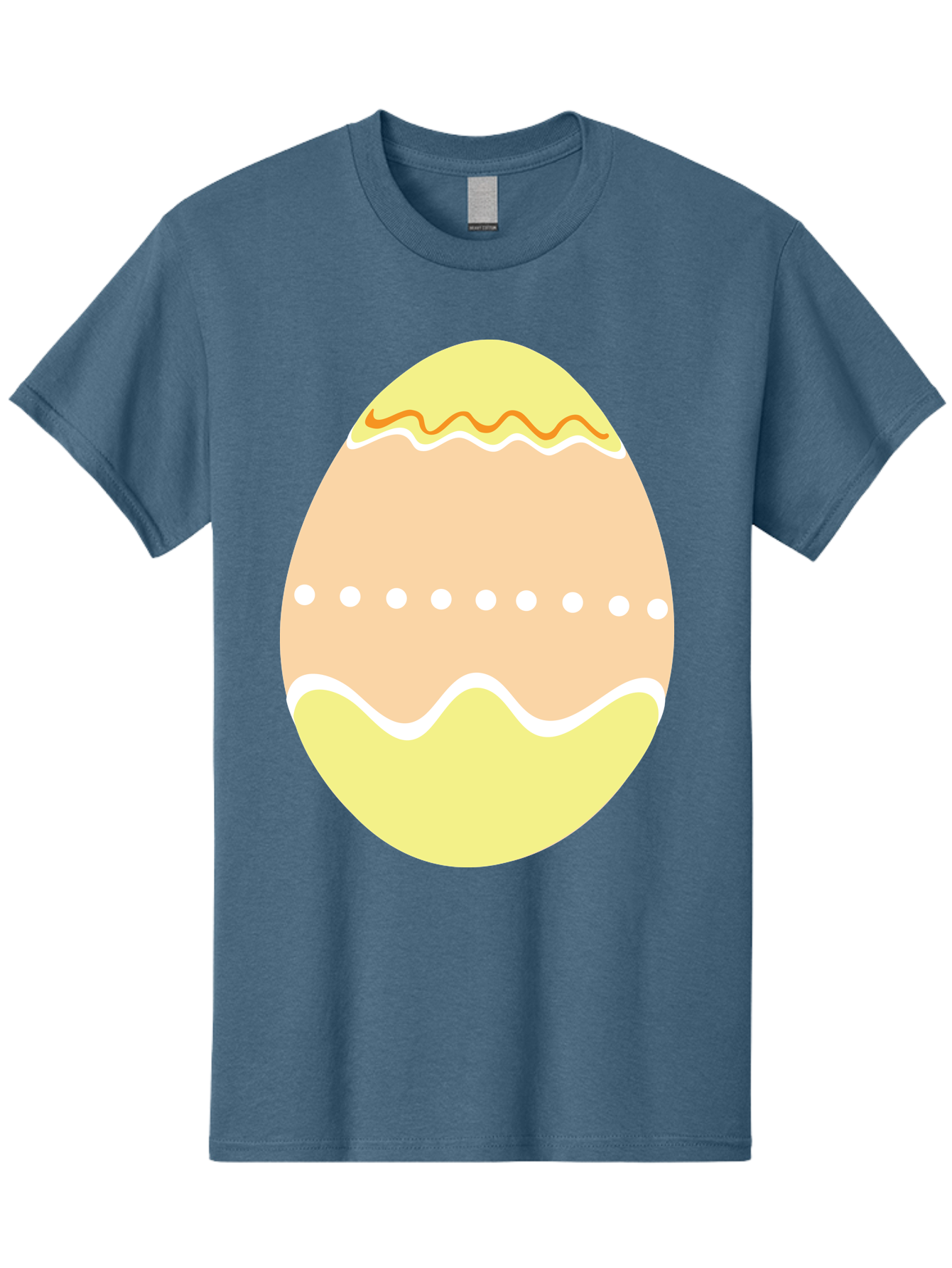 Decorated-Easter-Egg-2 Men'S Graphic Tee, 100% Cotton, Comfortable Casual Summer Wear, Machine Washable, Easter Egg, Decorated Egg, Spring Theme, Vibrant Colors, Wavy Lines, Dotted Pattern, Festive Design, Pastel Colors, Holiday Decoration, Aac633