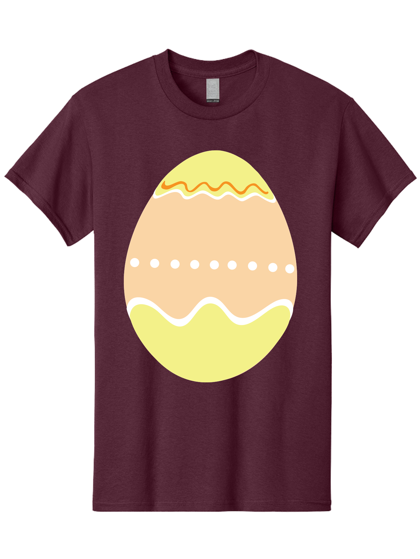 Decorated-Easter-Egg-2 Men'S Graphic Tee, 100% Cotton, Comfortable Casual Summer Wear, Machine Washable, Easter Egg, Decorated Egg, Spring Theme, Vibrant Colors, Wavy Lines, Dotted Pattern, Festive Design, Pastel Colors, Holiday Decoration, Aac633