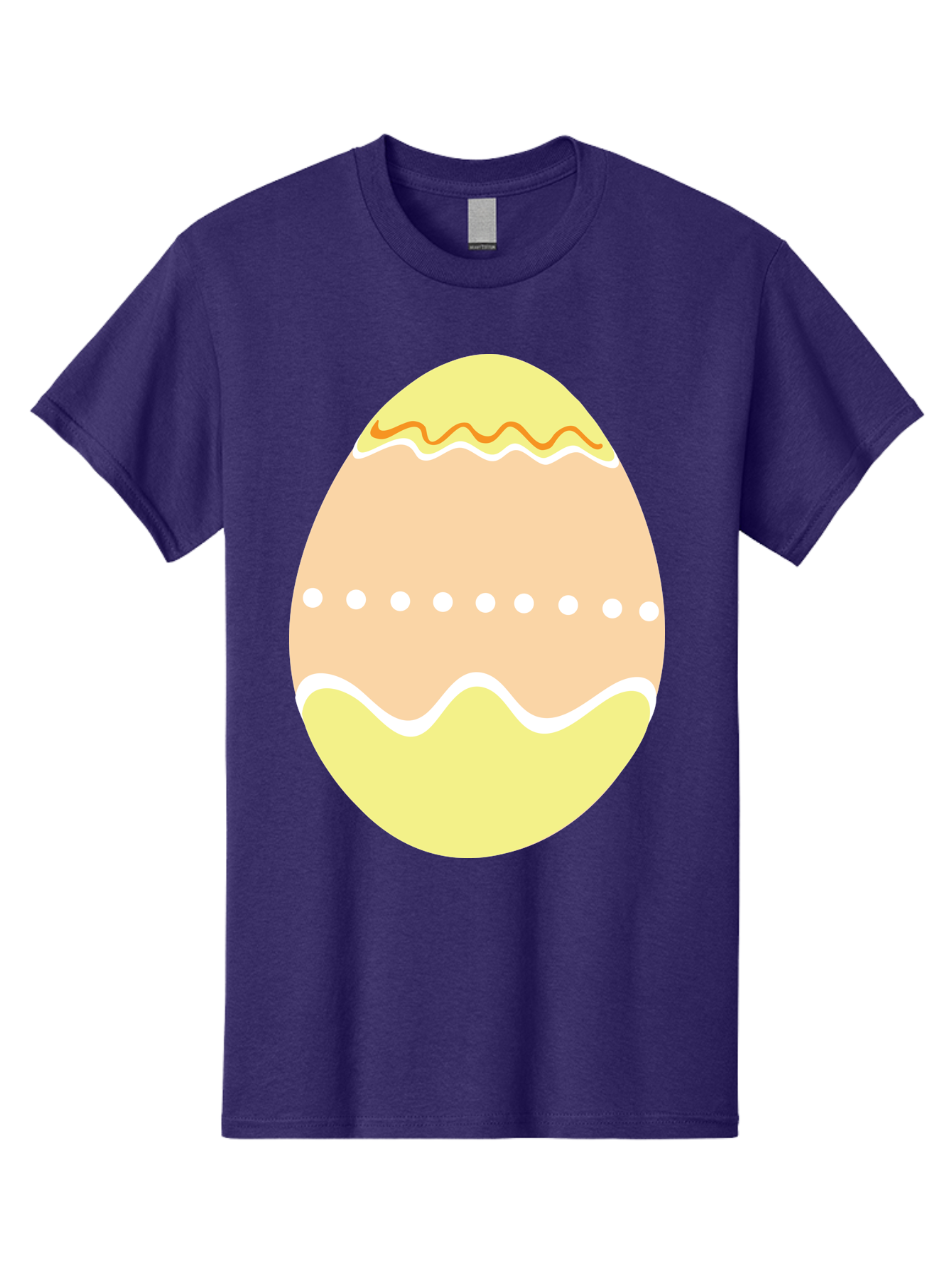 Decorated-Easter-Egg-2 Men'S Graphic Tee, 100% Cotton, Comfortable Casual Summer Wear, Machine Washable, Easter Egg, Decorated Egg, Spring Theme, Vibrant Colors, Wavy Lines, Dotted Pattern, Festive Design, Pastel Colors, Holiday Decoration, Aac633