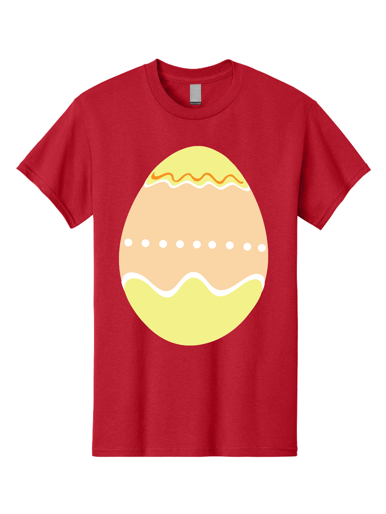 Decorated-Easter-Egg-2 Men'S Graphic Tee, 100% Cotton, Comfortable Casual Summer Wear, Machine Washable, Easter Egg, Decorated Egg, Spring Theme, Vibrant Colors, Wavy Lines, Dotted Pattern, Festive Design, Pastel Colors, Holiday Decoration, Aac633
