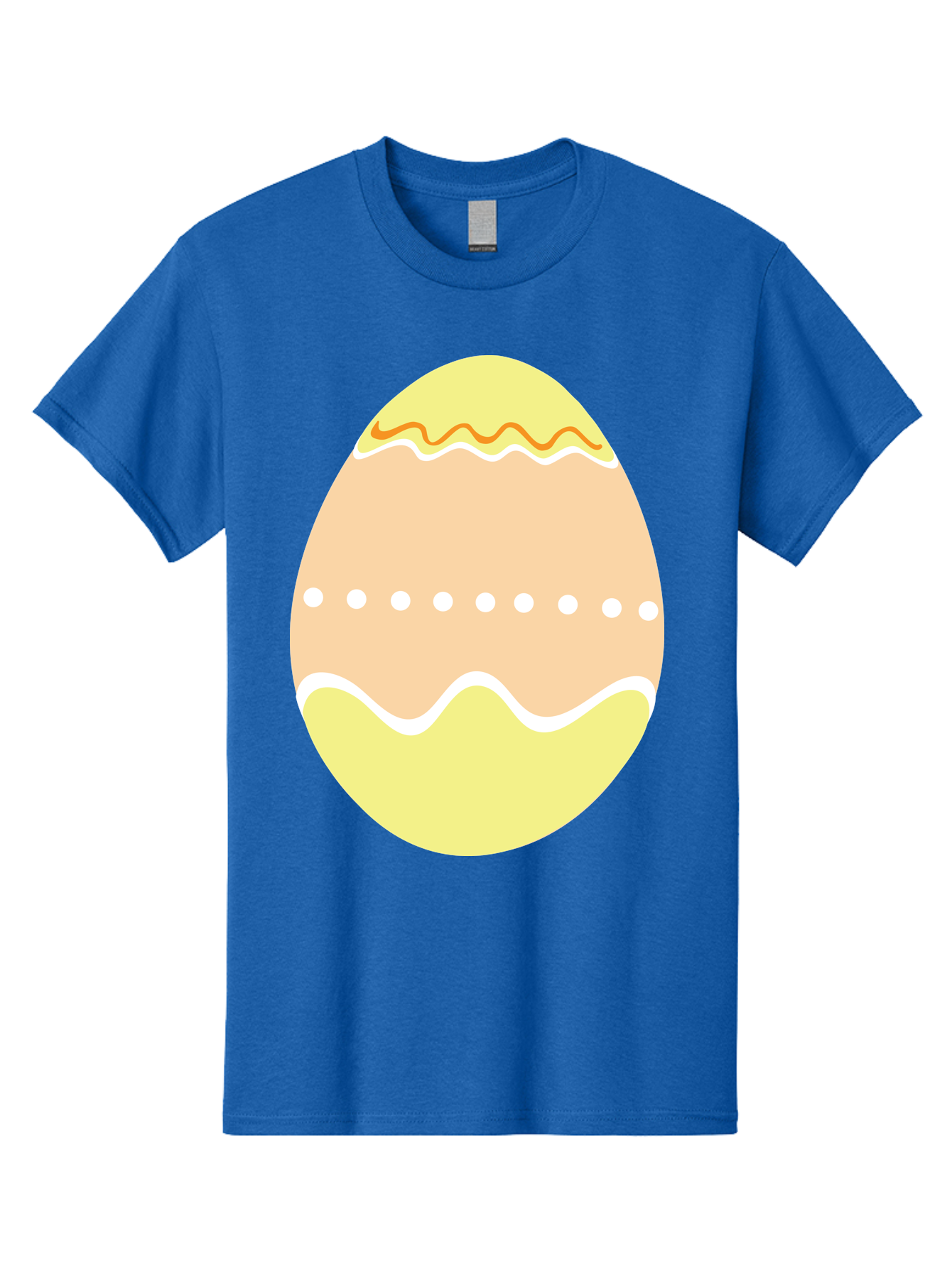 Decorated-Easter-Egg-2 Men'S Graphic Tee, 100% Cotton, Comfortable Casual Summer Wear, Machine Washable, Easter Egg, Decorated Egg, Spring Theme, Vibrant Colors, Wavy Lines, Dotted Pattern, Festive Design, Pastel Colors, Holiday Decoration, Aac633
