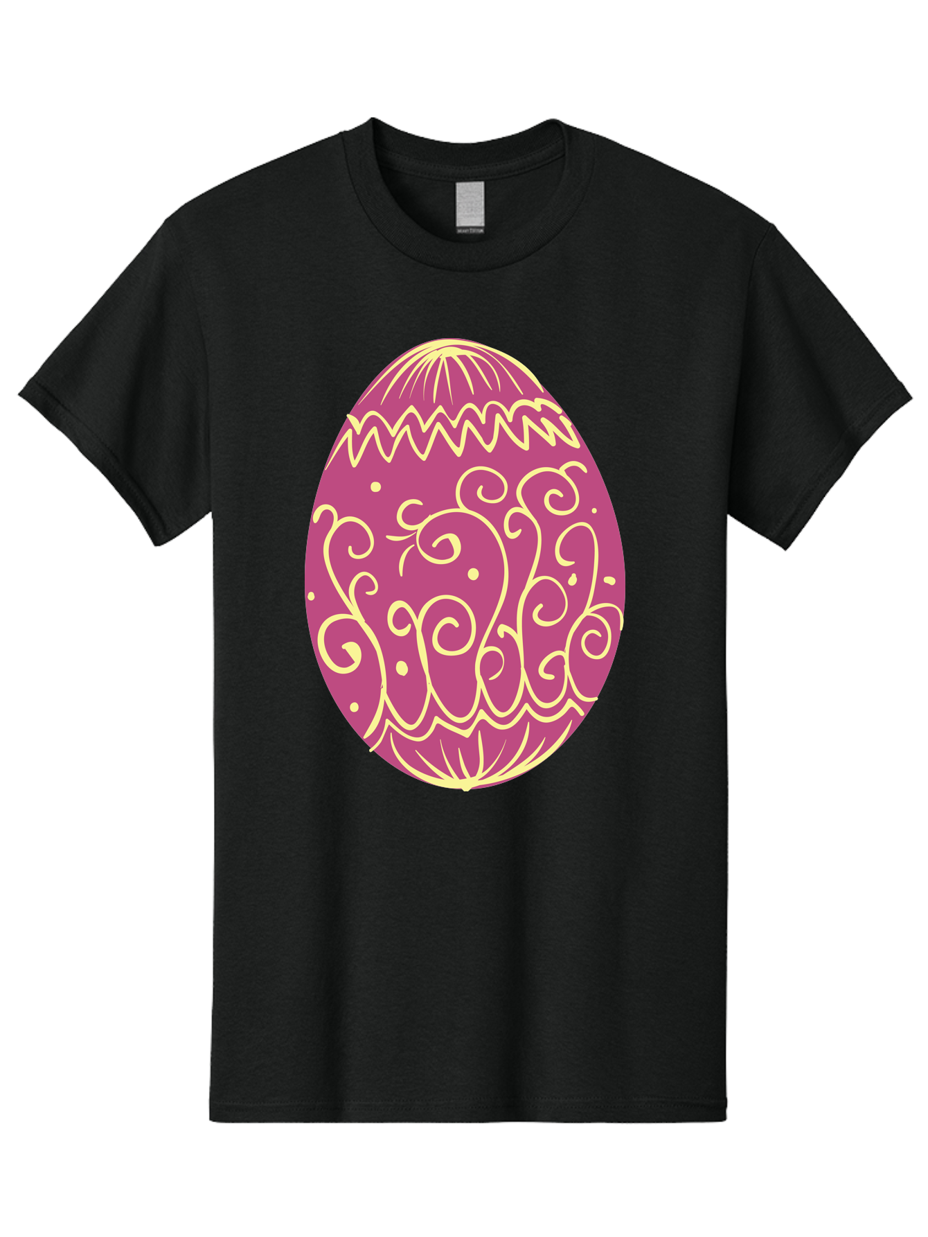 Decorated-Egg Men'S Graphic Tee, 100% Cotton, Comfortable Casual Summer Wear, Machine Washable, Decorated Easter Egg, Purple And Gold, Intricate Designs, Swirling Patterns, Festive Colors, Easter Celebration, Spring Decoration, Ornate Egg Aac635