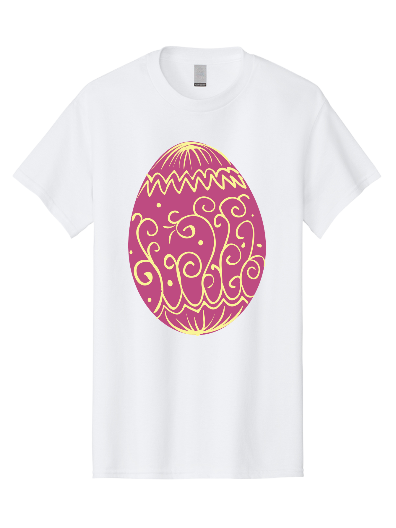 Decorated-Egg Men'S Graphic Tee, 100% Cotton, Comfortable Casual Summer Wear, Machine Washable, Decorated Easter Egg, Purple And Gold, Intricate Designs, Swirling Patterns, Festive Colors, Easter Celebration, Spring Decoration, Ornate Egg Aac635