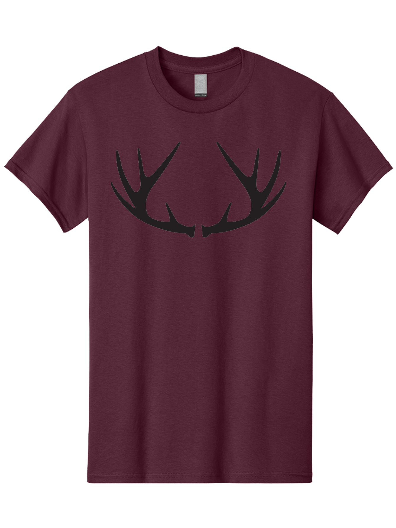 Deer-Antlers-1 Men'S Graphic Tee, 100% Cotton, Comfortable Casual Summer Wear, Machine Washable, Deer Antlers, Hunting, Wildlife, Outdoor Gear, Hunting Trophies, Animal Silhouettes, Forest Life Aac638
