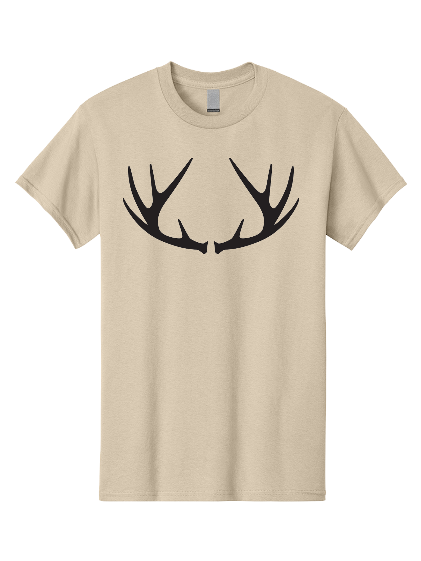 Deer-Antlers-1 Men'S Graphic Tee, 100% Cotton, Comfortable Casual Summer Wear, Machine Washable, Deer Antlers, Hunting, Wildlife, Outdoor Gear, Hunting Trophies, Animal Silhouettes, Forest Life Aac638