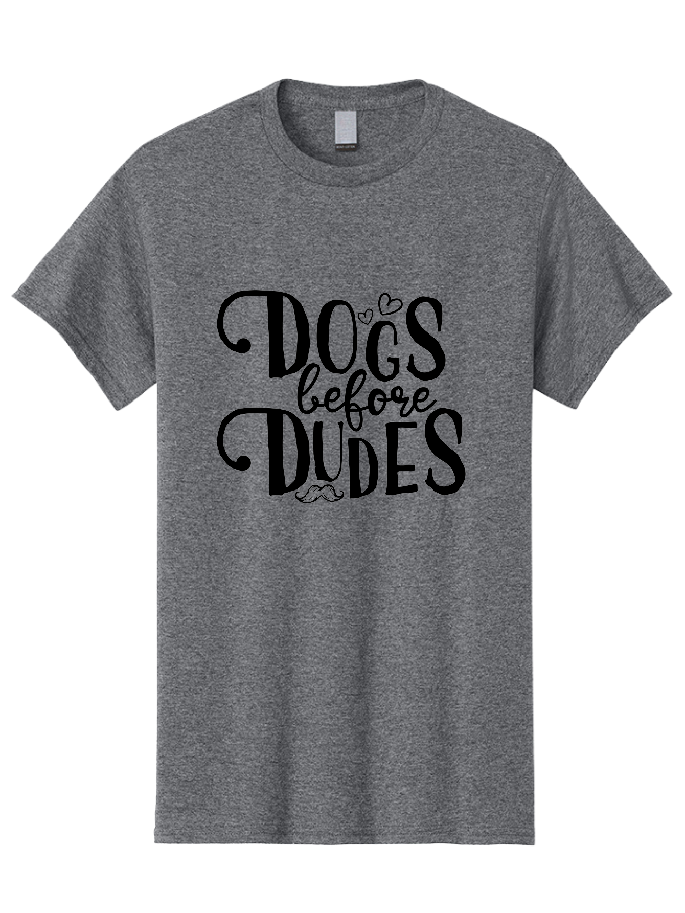 Dogs-Before-Dudes Men'S Graphic Tee, 100% Cotton, Comfortable Casual Summer Wear, Machine Washable, Dog Lovers, Fun Quotes, Quirky Sayings, Puppy Love, Funny Phrases, Dog Mom, Dog Dad, Pet Owners Aac652