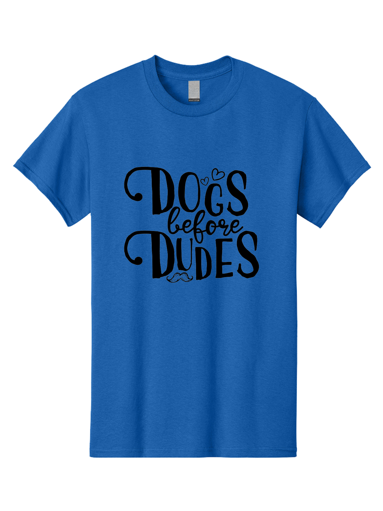 Dogs-Before-Dudes Men'S Graphic Tee, 100% Cotton, Comfortable Casual Summer Wear, Machine Washable, Dog Lovers, Fun Quotes, Quirky Sayings, Puppy Love, Funny Phrases, Dog Mom, Dog Dad, Pet Owners Aac652