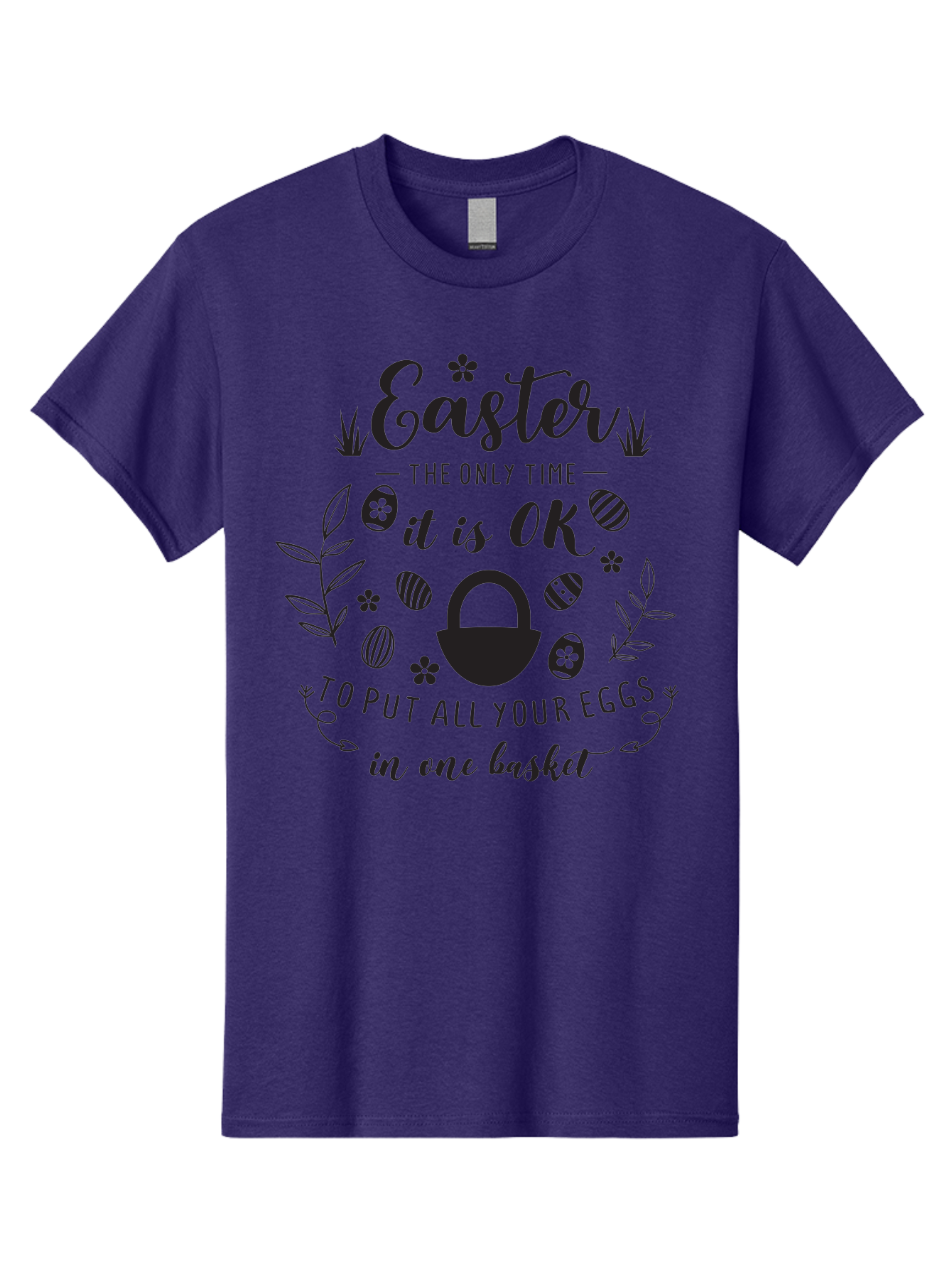 Easter-Eggs Men'S Graphic Tee, 100% Cotton, Comfortable Casual Summer Wear, Machine Washable, Easter Eggs, Egg Basket, Easter Basket, Egg Hunt, Spring Flowers, Easter Quote, Funny Easter, Easter Humor, Egg Decoration Aac677