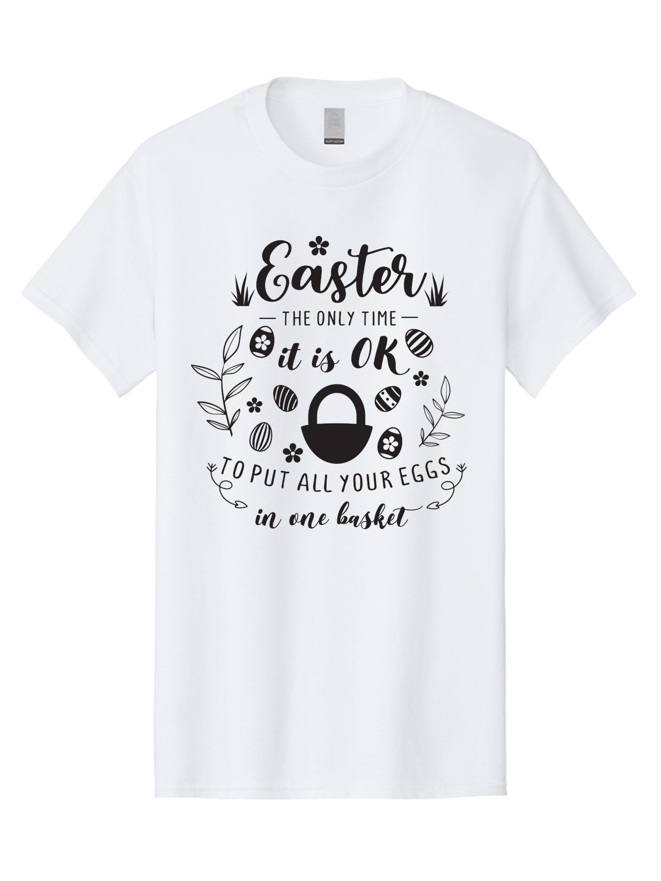 Easter-Eggs Men'S Graphic Tee, 100% Cotton, Comfortable Casual Summer Wear, Machine Washable, Easter Eggs, Egg Basket, Easter Basket, Egg Hunt, Spring Flowers, Easter Quote, Funny Easter, Easter Humor, Egg Decoration Aac677