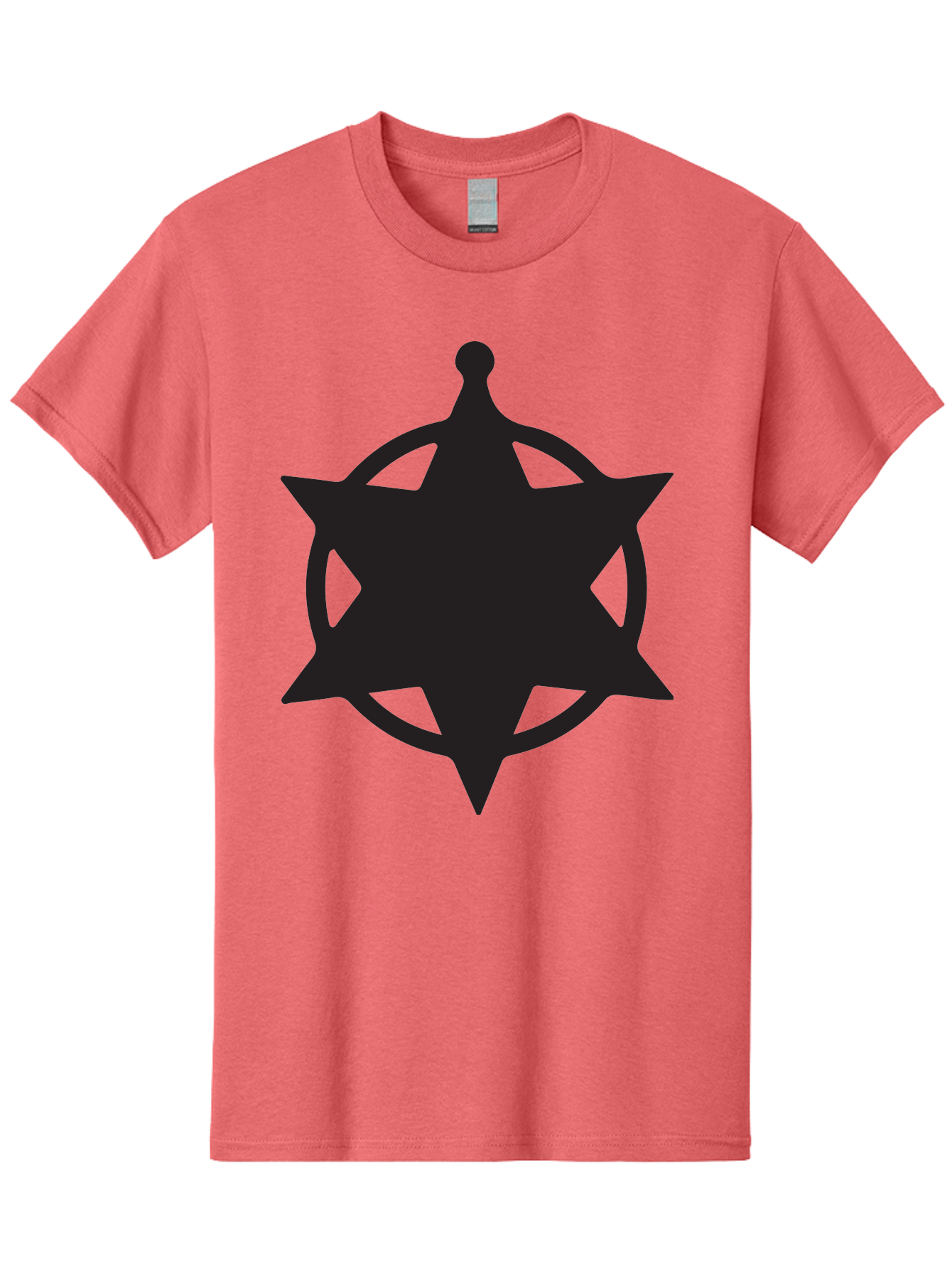 Eight-Pointed-Star-Symbol Men'S Graphic Tee, 100% Cotton, Comfortable Casual Summer Wear, Machine Washable, Chaos Symbol, Chaos Star, Eight Pointed Star, Occult Symbol, Pagan Symbol, Mystical Emblem, Abstract Art, Symbolic Representation Aac685