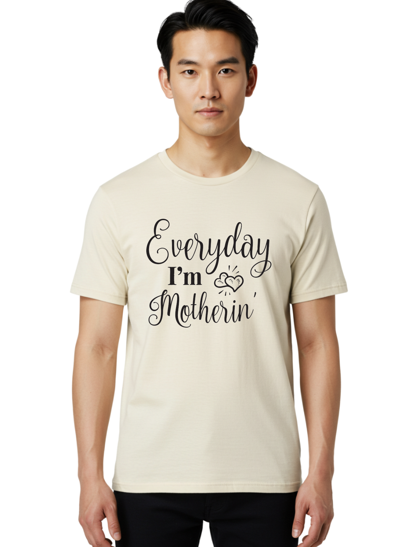Everyday-I-M-Motherin Men'S Graphic Tee, 100% Cotton, Comfortable Casual Summer Wear, Machine Washable, Funny Mother In Law Quote, Quirky Humor, Humorous Saying, Mother In Law Gift, Funny Gift Ideas, Sarcastic Quote, Humorous Phrases, Aac693