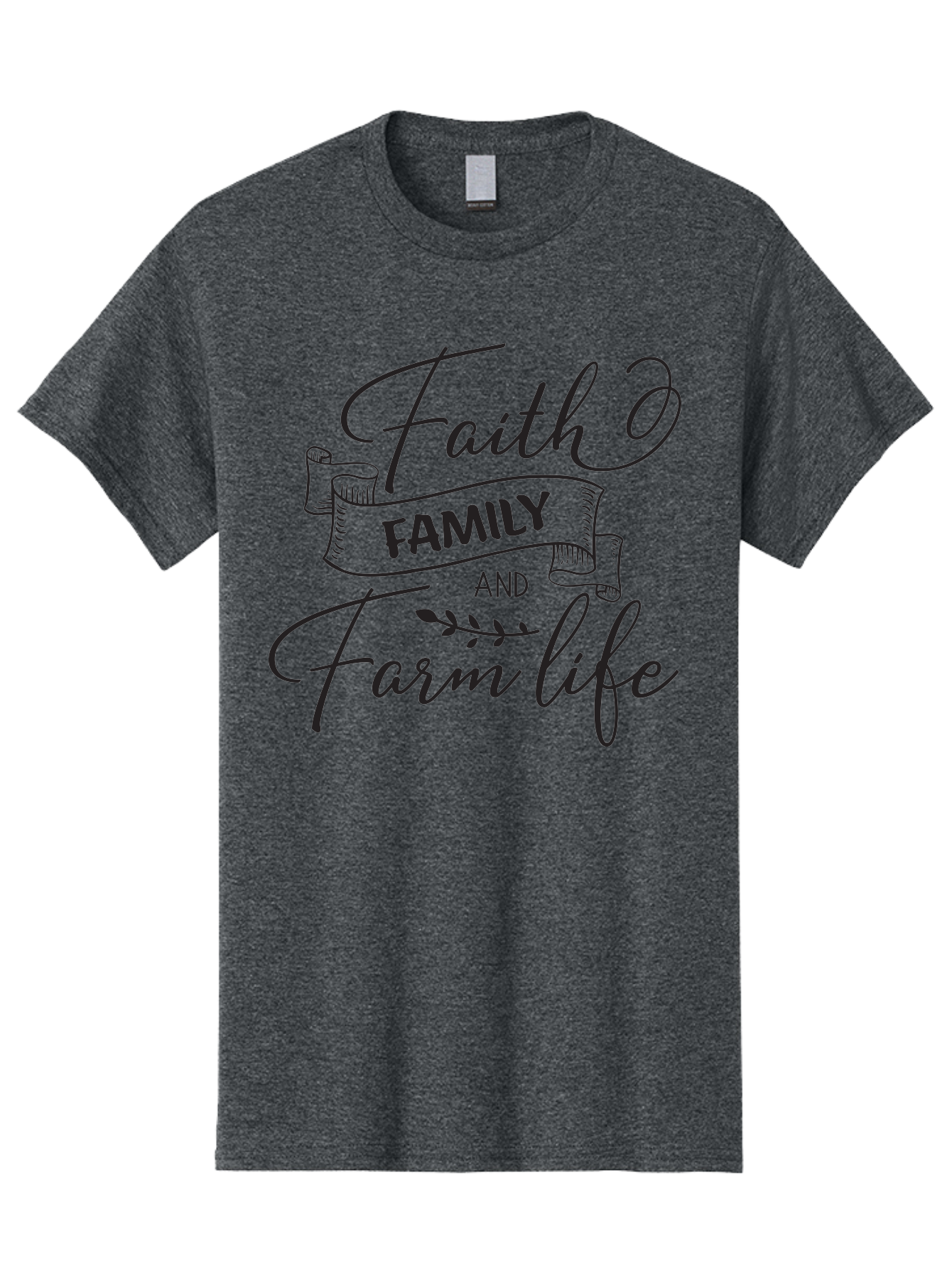 Faith-Family-And-Farm-Life Men'S Graphic Tee, 100% Cotton, Comfortable Casual Summer Wear, Machine Washable, Faith And Family Values, Farm Life, Rural Living, Agricultural Lifestyle, Family Bonding, Country Charm, Inspirational Quotes, Aac701