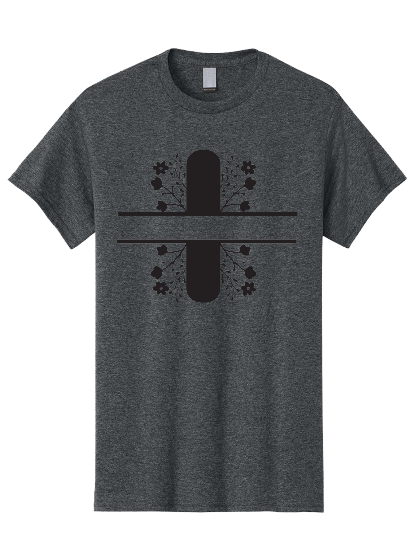 Fleur-De-Lis Men'S Graphic Tee, 100% Cotton, Comfortable Casual Summer Wear, Machine Washable, Addition Symbol, Plus Sign, Black Silhouette, Floral Design, Flowers And Leaves, Geometric Pattern, Simple Icon Aac718