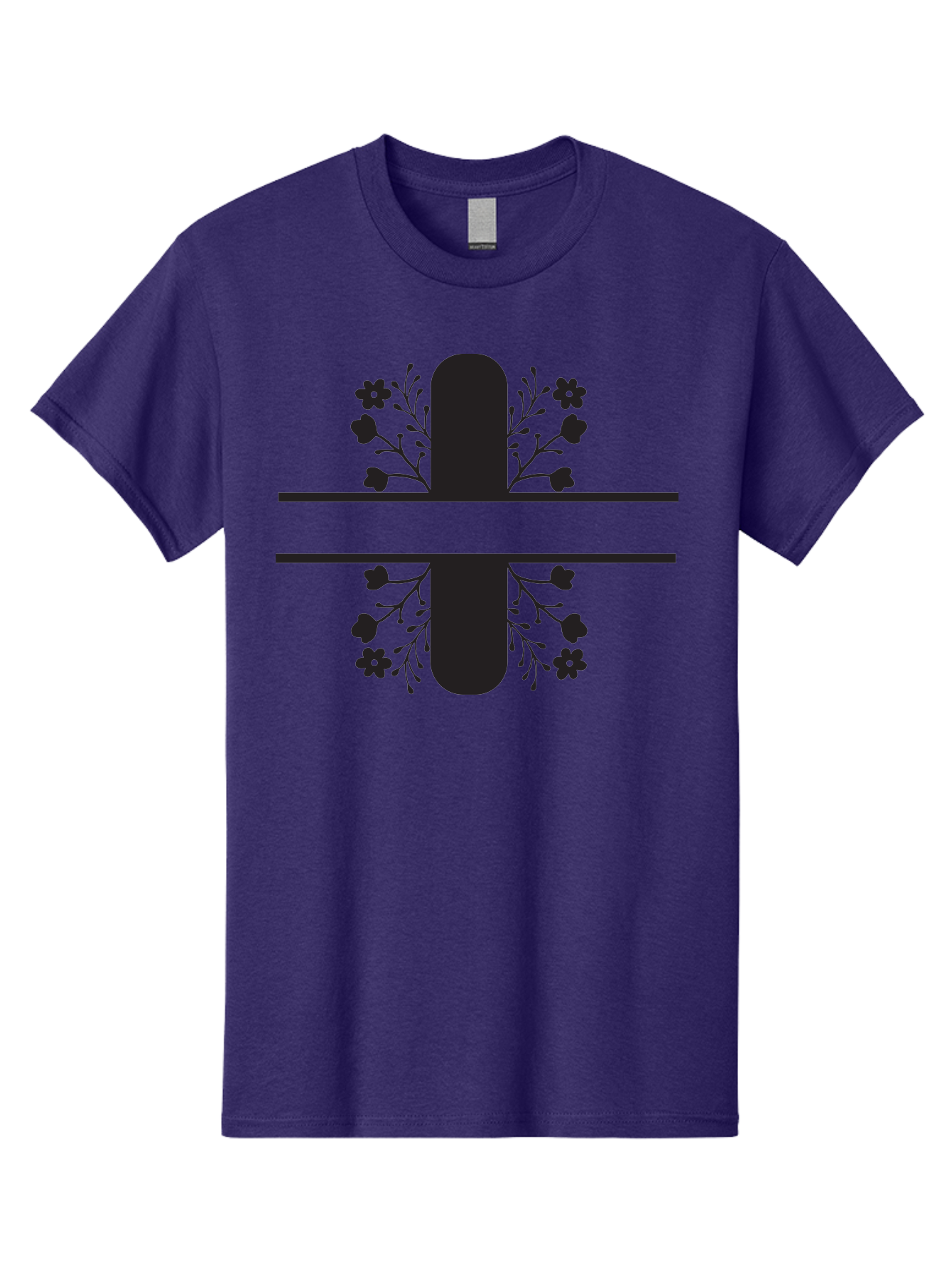 Fleur-De-Lis Men'S Graphic Tee, 100% Cotton, Comfortable Casual Summer Wear, Machine Washable, Addition Symbol, Plus Sign, Black Silhouette, Floral Design, Flowers And Leaves, Geometric Pattern, Simple Icon Aac718