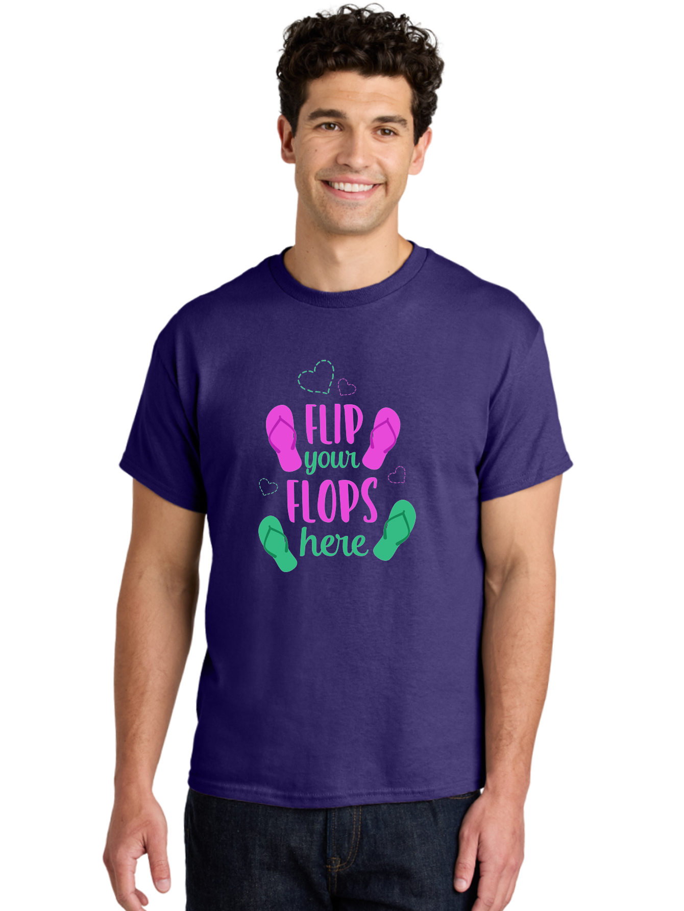 Flip-Flops Men'S Graphic Tee, 100% Cotton, Comfortable Casual Summer Wear, Machine Washable, Flip Flops, Summer Vibes, Beachwear, Tropical Style, Fashion Accessories, Playful Design, Casual Footwear, Vacation Mode, Fun Graphics Aac719