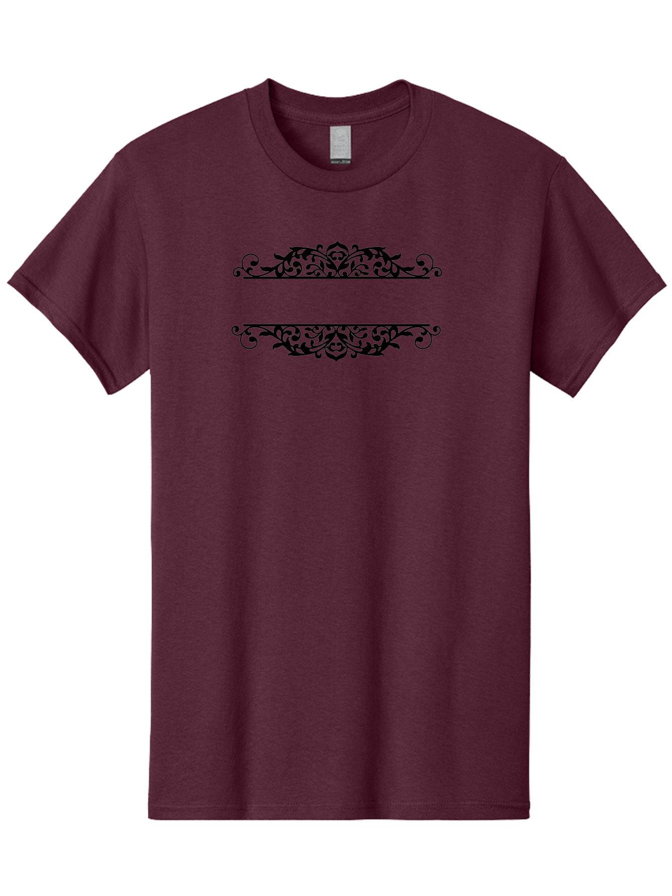 Floral-Deco Men'S Graphic Tee, 100% Cotton, Comfortable Casual Summer Wear, Machine Washable, Floral Dividers, Ornate Designs, Decorative Elements, Symmetrical Patterns, Vintage-Inspired, Elegant Designs, Luxury Feel, Sophisticated Decor Aac720