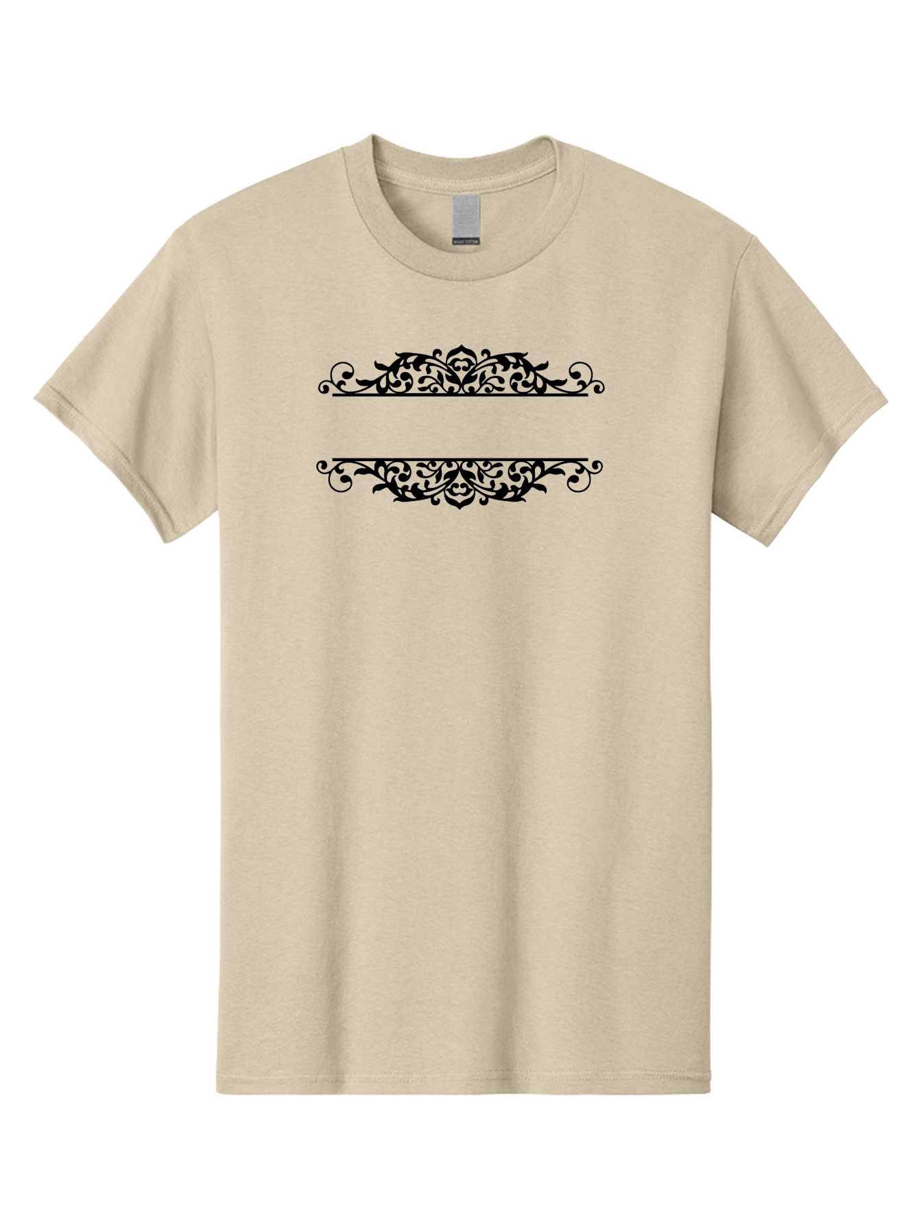 Floral-Deco Men'S Graphic Tee, 100% Cotton, Comfortable Casual Summer Wear, Machine Washable, Floral Dividers, Ornate Designs, Decorative Elements, Symmetrical Patterns, Vintage-Inspired, Elegant Designs, Luxury Feel, Sophisticated Decor Aac720