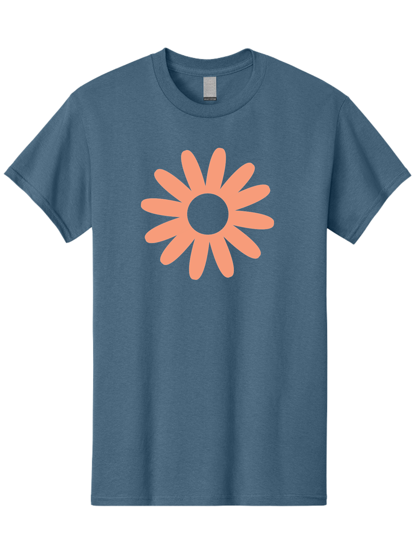 Flower Men'S Graphic Tee, 100% Cotton, Comfortable Casual Summer Wear, Machine Washable, Simple Flower Design, Pink Petals, Minimalist Illustration, Floral Pattern, Graphic Design Element, Pastel Colors, Cute Graphics Aac738