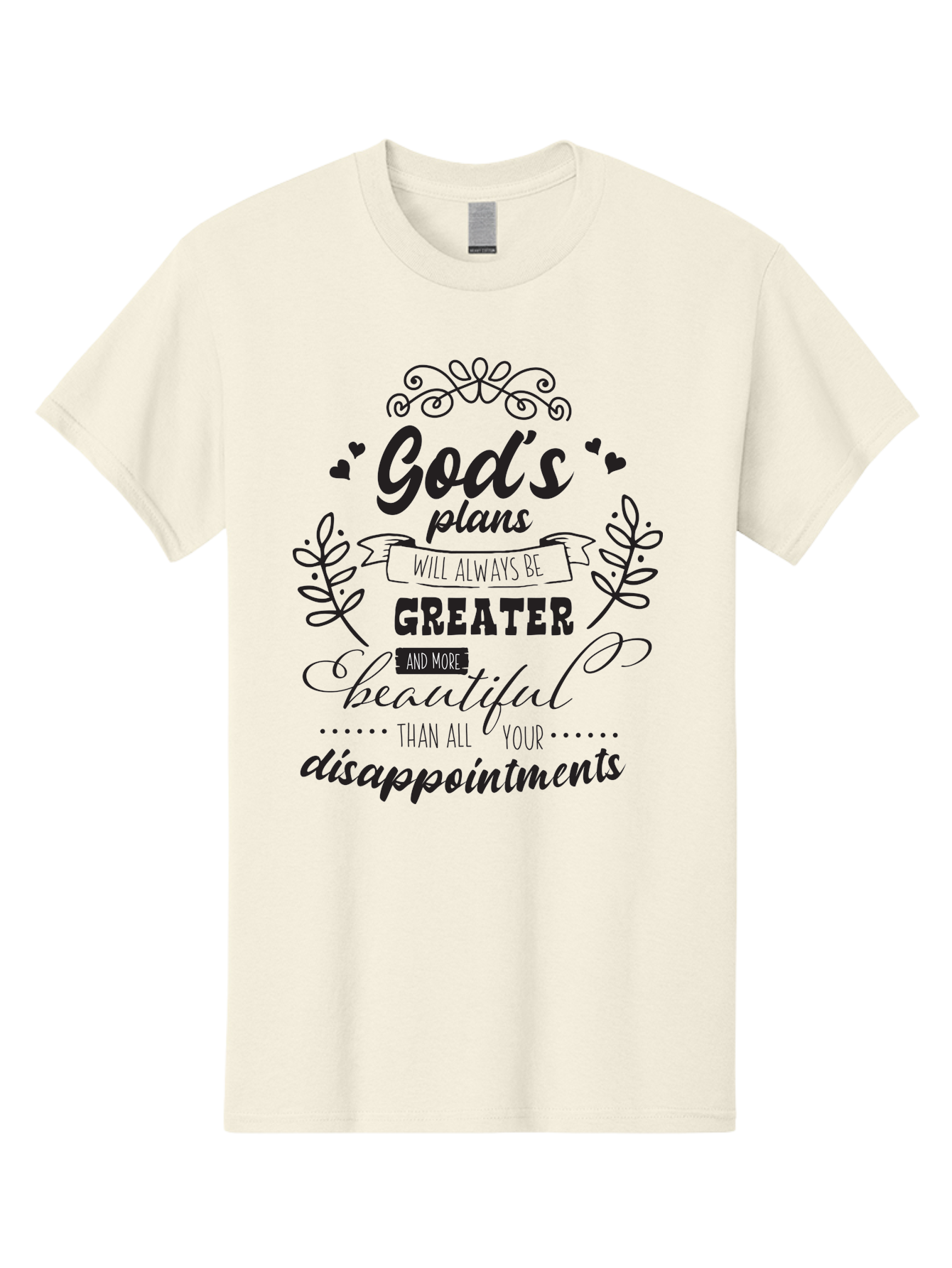 God-S-Plans Men'S Graphic Tee, 100% Cotton, Comfortable Casual Summer Wear, Machine Washable, Inspirational Quotes, Motivational Quotes, Faith-Based Quotes, God'S Plan, Scripture Quotes, Hope And Encouragement, Positive Affirmation Aac767