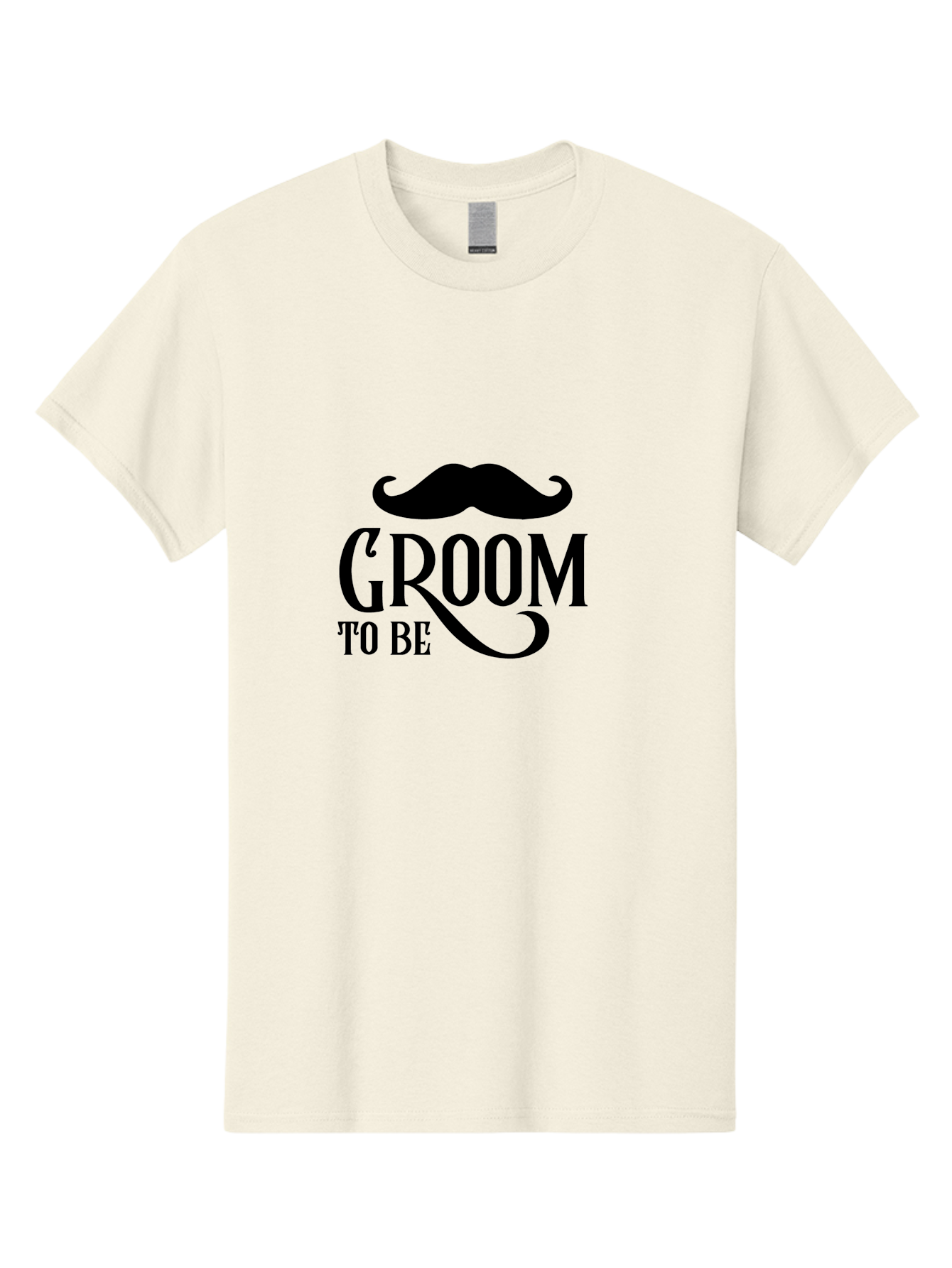 Groom-To-Be Men'S Graphic Tee, 100% Cotton, Comfortable Casual Summer Wear, Machine Washable, Groom To Be, Wedding Decoration, Stylish Mustache, Groom Accessories, Black Typography, Elegant Design, Wedding Planning Aac779